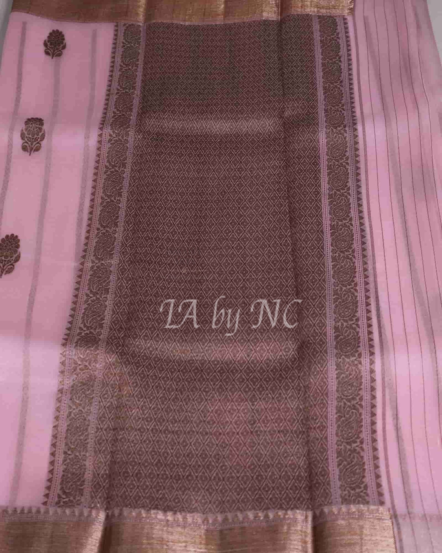 Baby Banarasi Pure Kora Silk Kadwa Saree