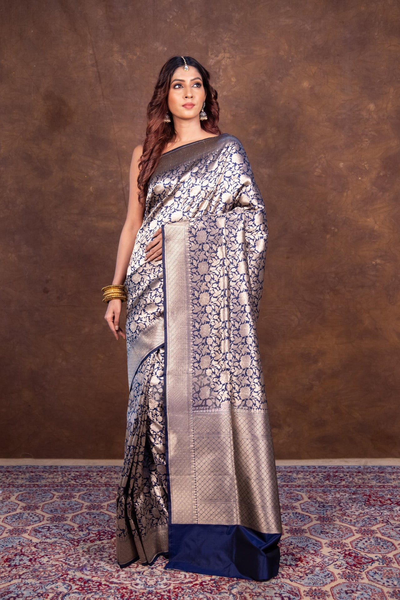 Space Banarasi Pure Katan Silk Brocade Saree