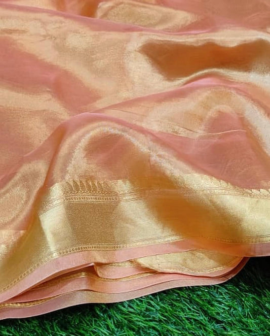 Flamingo Banarasi Pure Tissue Silk Saree