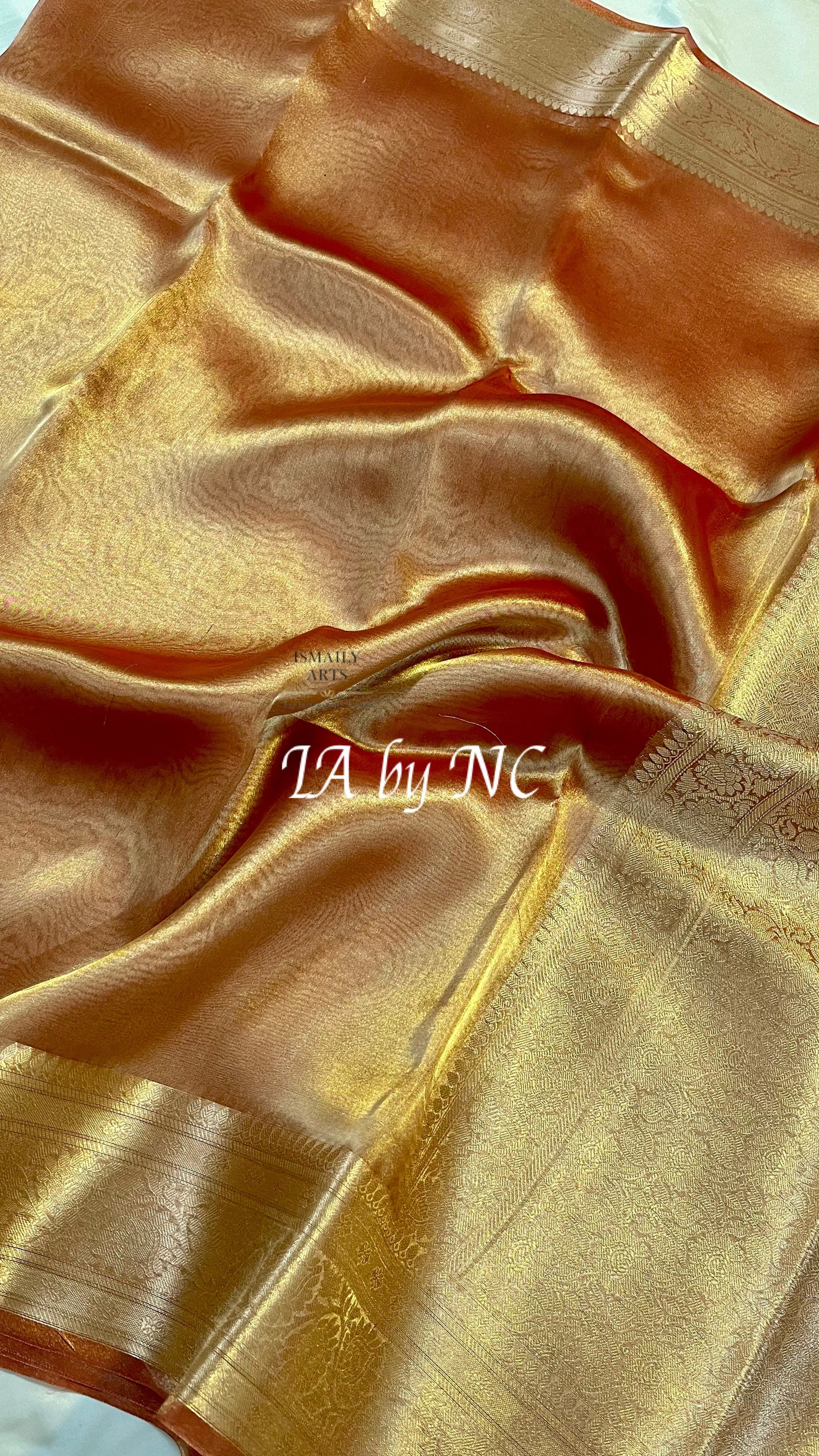 Carmine Banarasi Pure Tissue Silk Saree