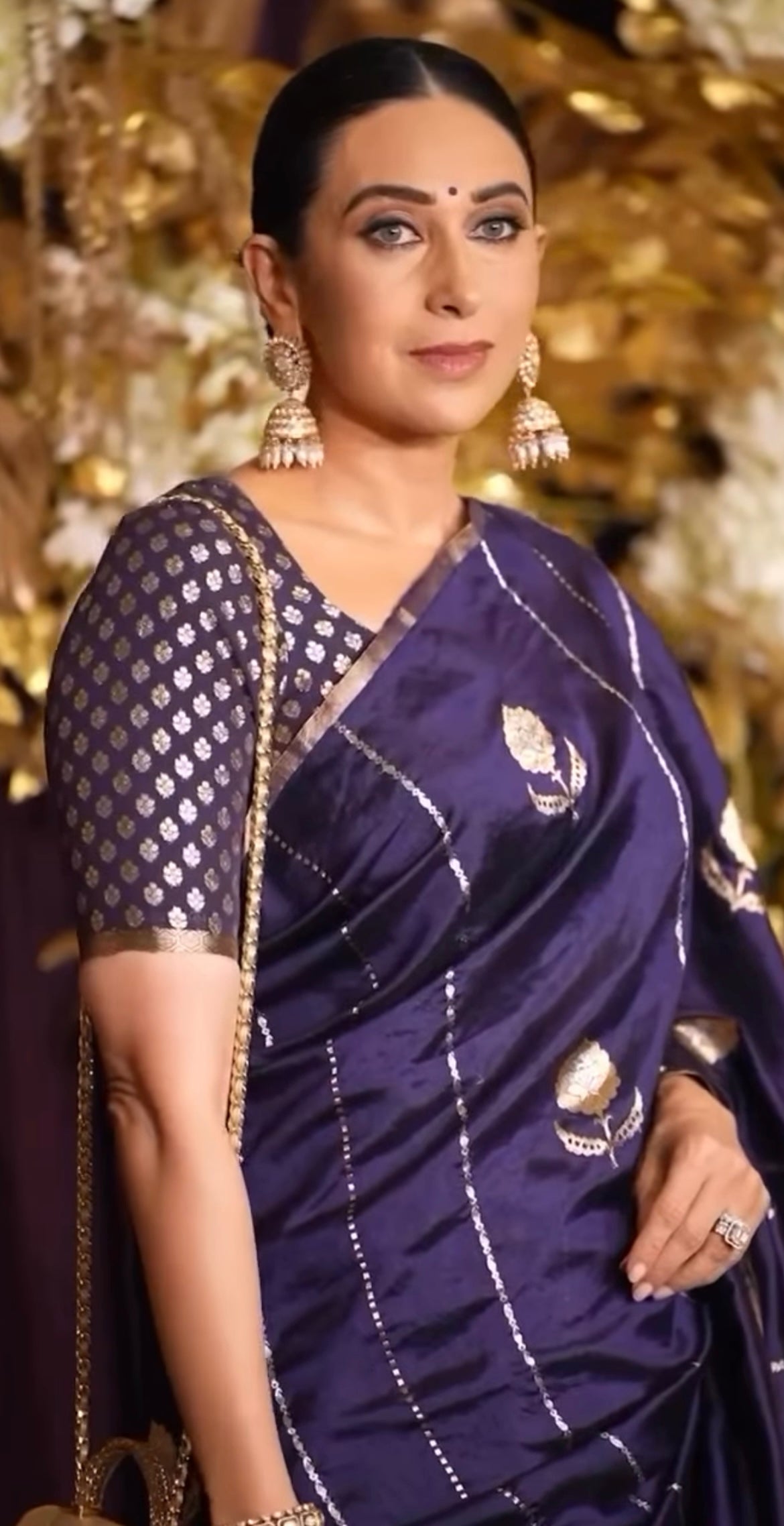 Karishma Kapoor inspired Space Banarasi Pure Katan Silk Raw Mango Kadwa Saree