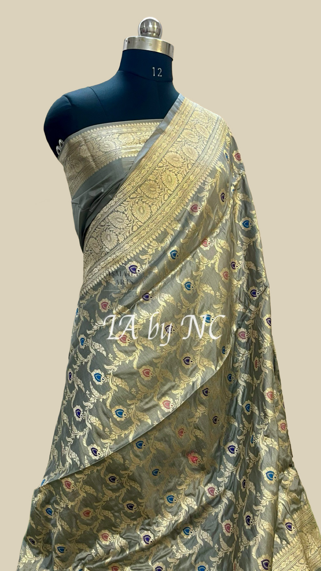 Abalone Banarasi Pure Katan Silk Meenakari Pattu Saree