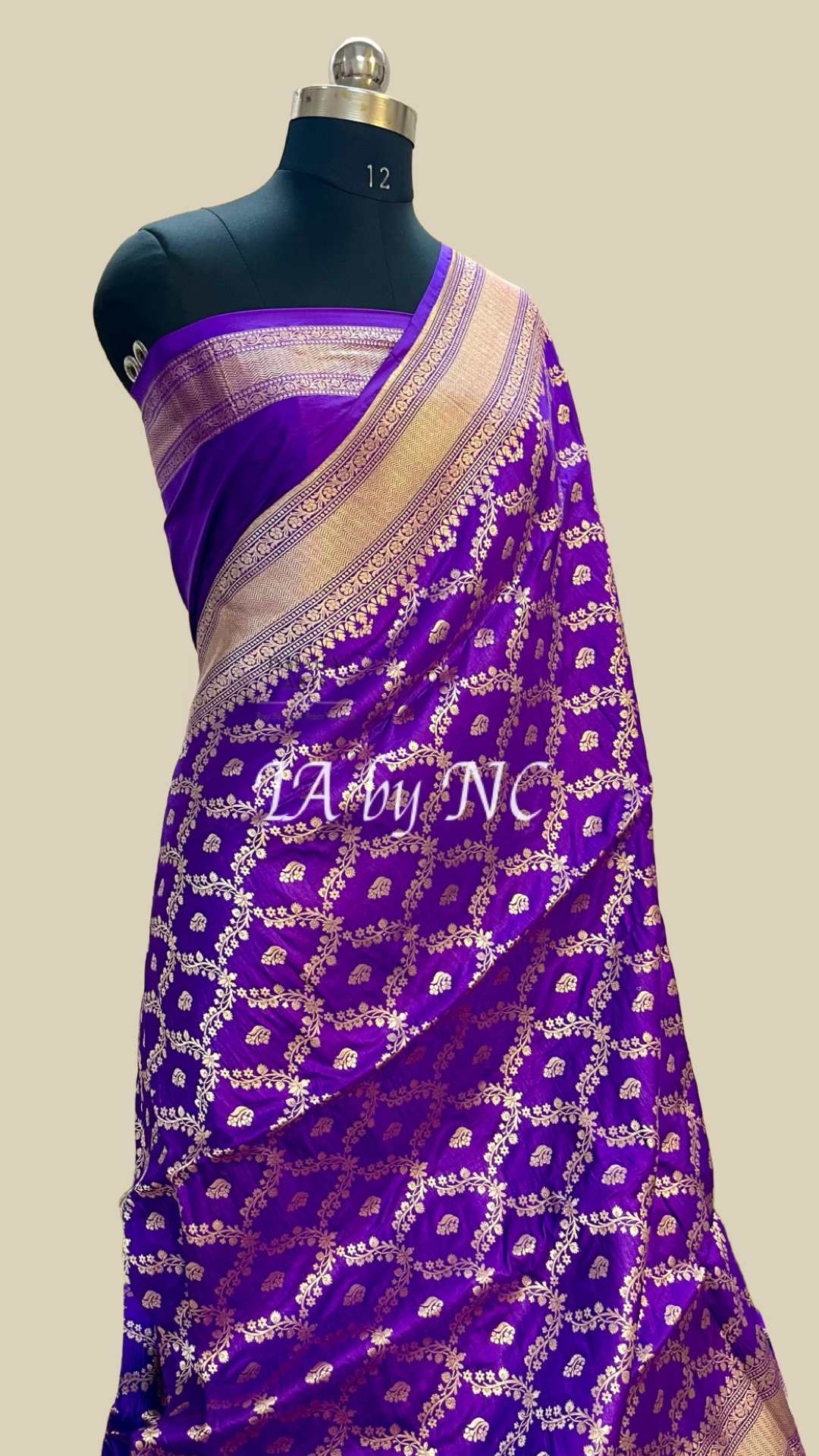 Grape Banarasi Pure Katan Silk Pattu Saree