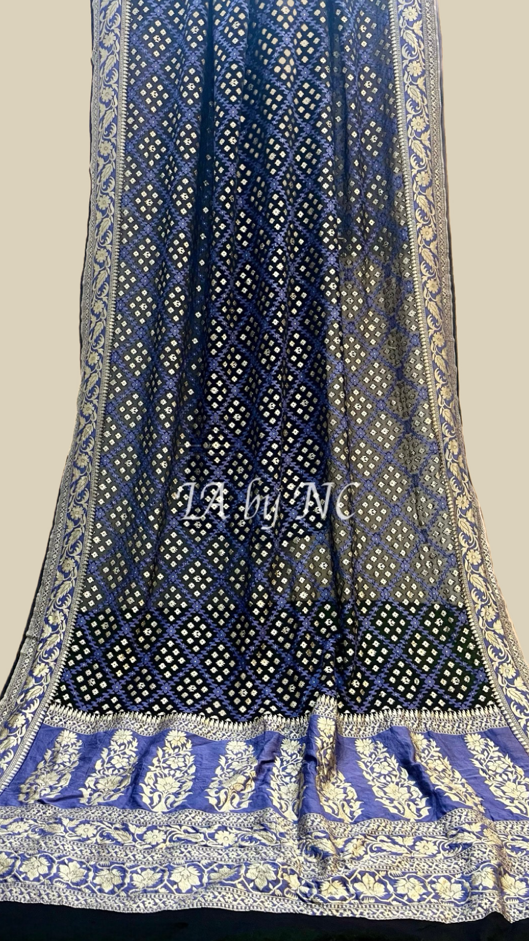 Black Banarasi Pure Khaddi Georgette Saree