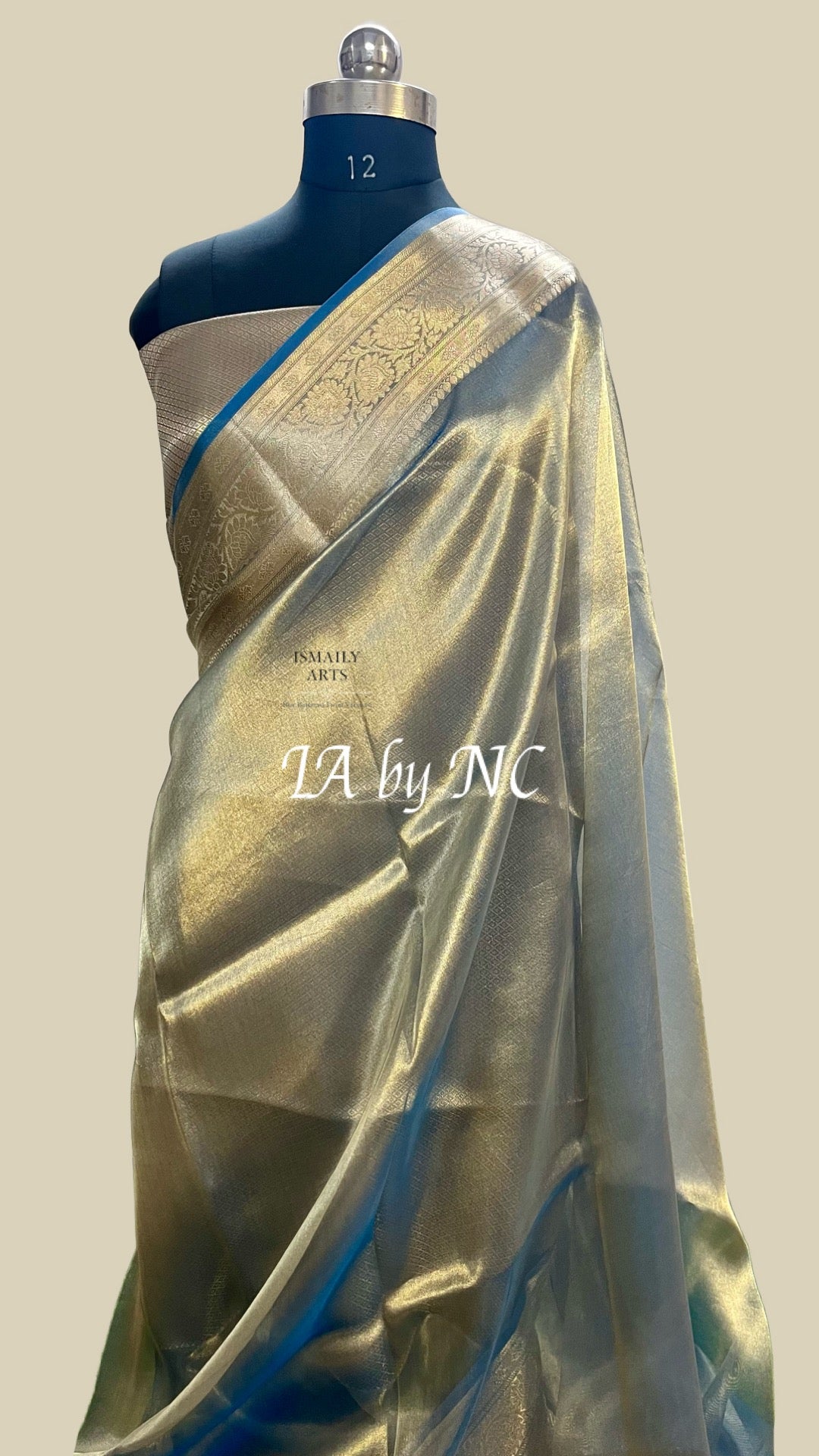 Prussian Banarasi Pure Tissue Silk Saree