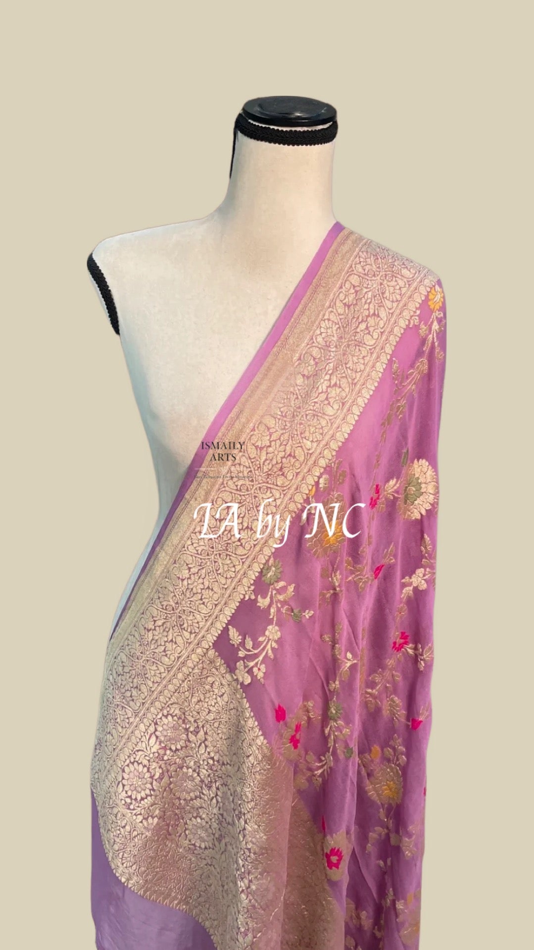 Taffy Banarasi Pure Khaddi Georgette Meenakari Dupatta