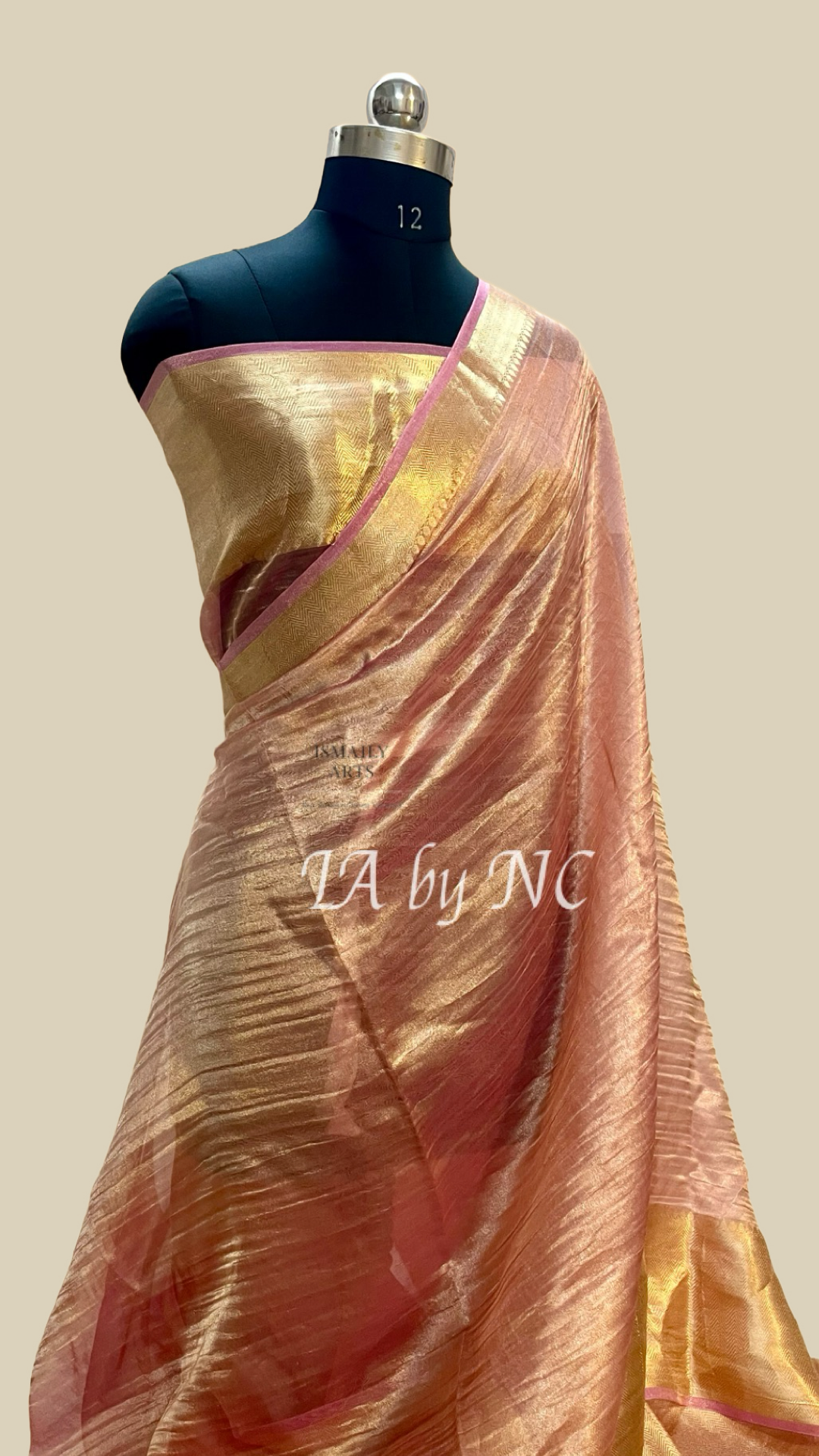 Brick Banarasi Pure Tissue Silk Saree