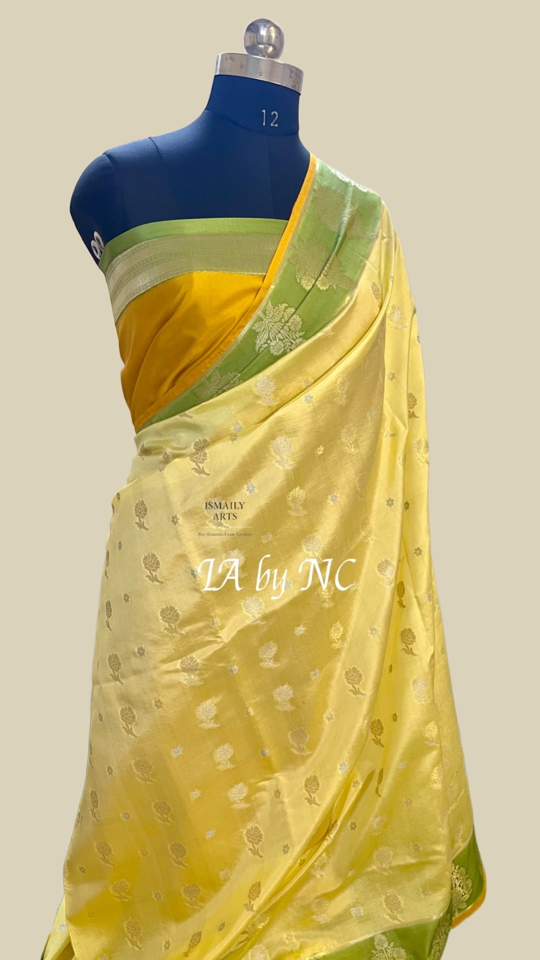Bumblebee Banarasi Pure Katan Silk Raw Mango Saree