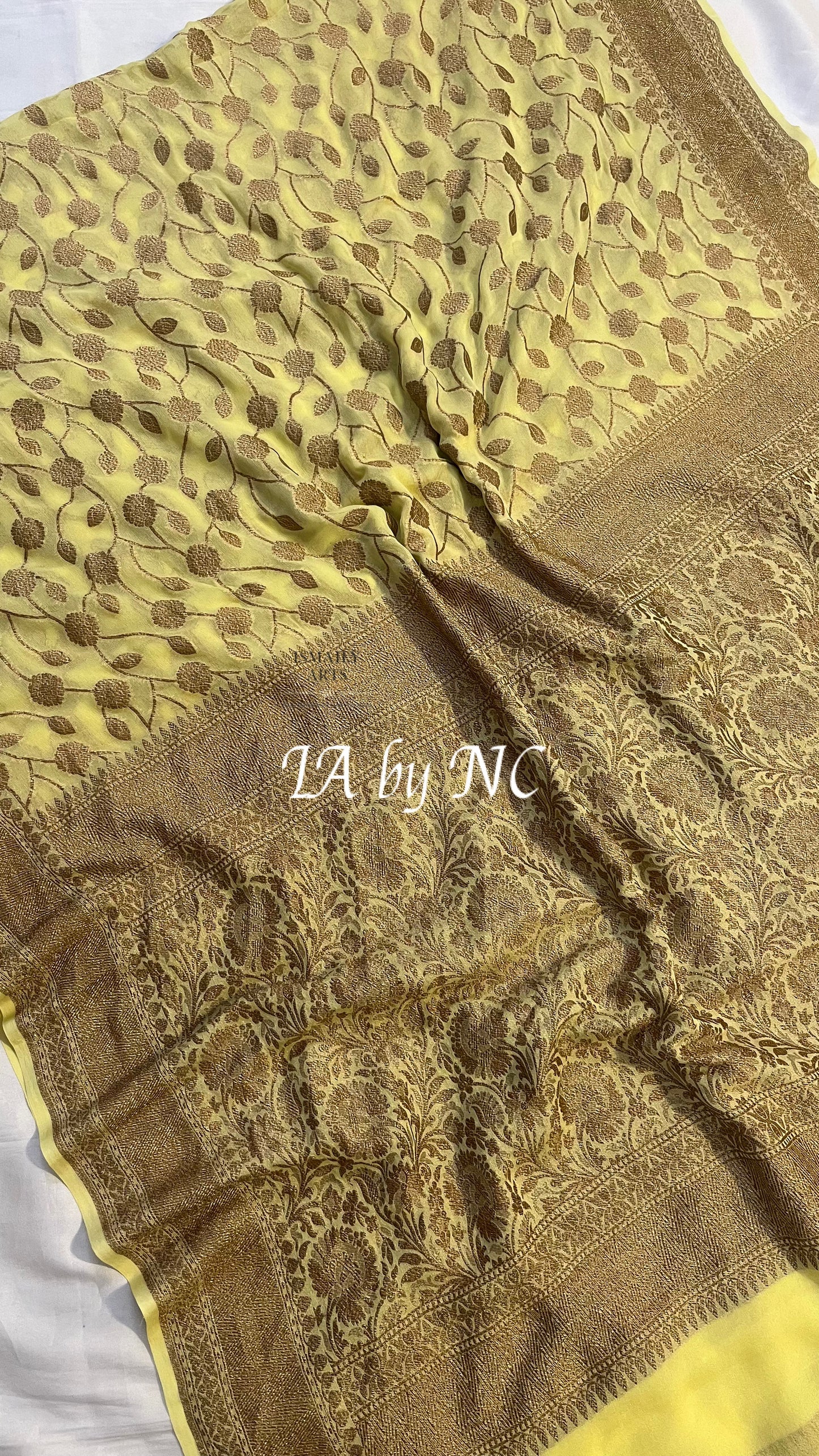 Laguna Banarasi Pure Khaddi Georgette Saree