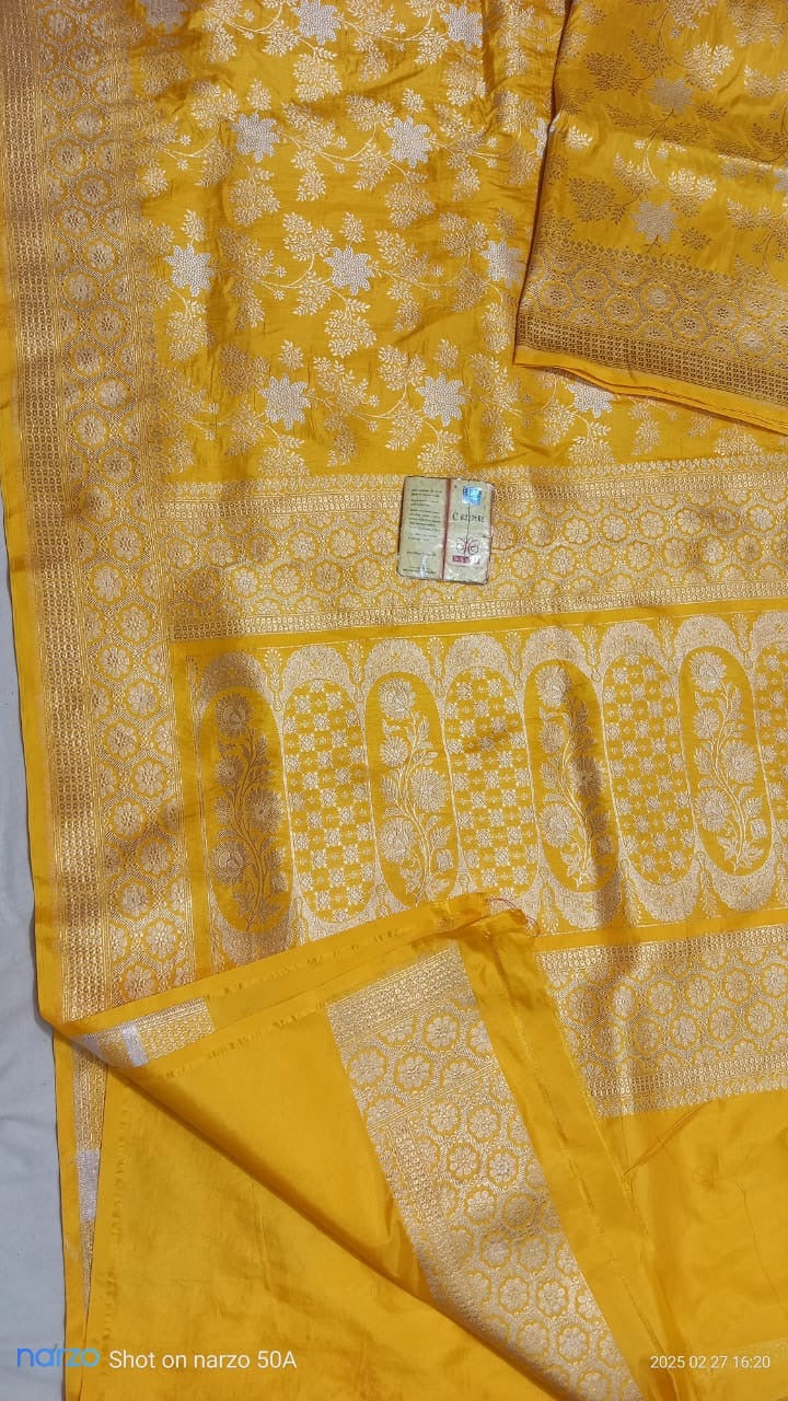 Bumblebee Banarasi Pure Katan Silk Sona Rupa Saree