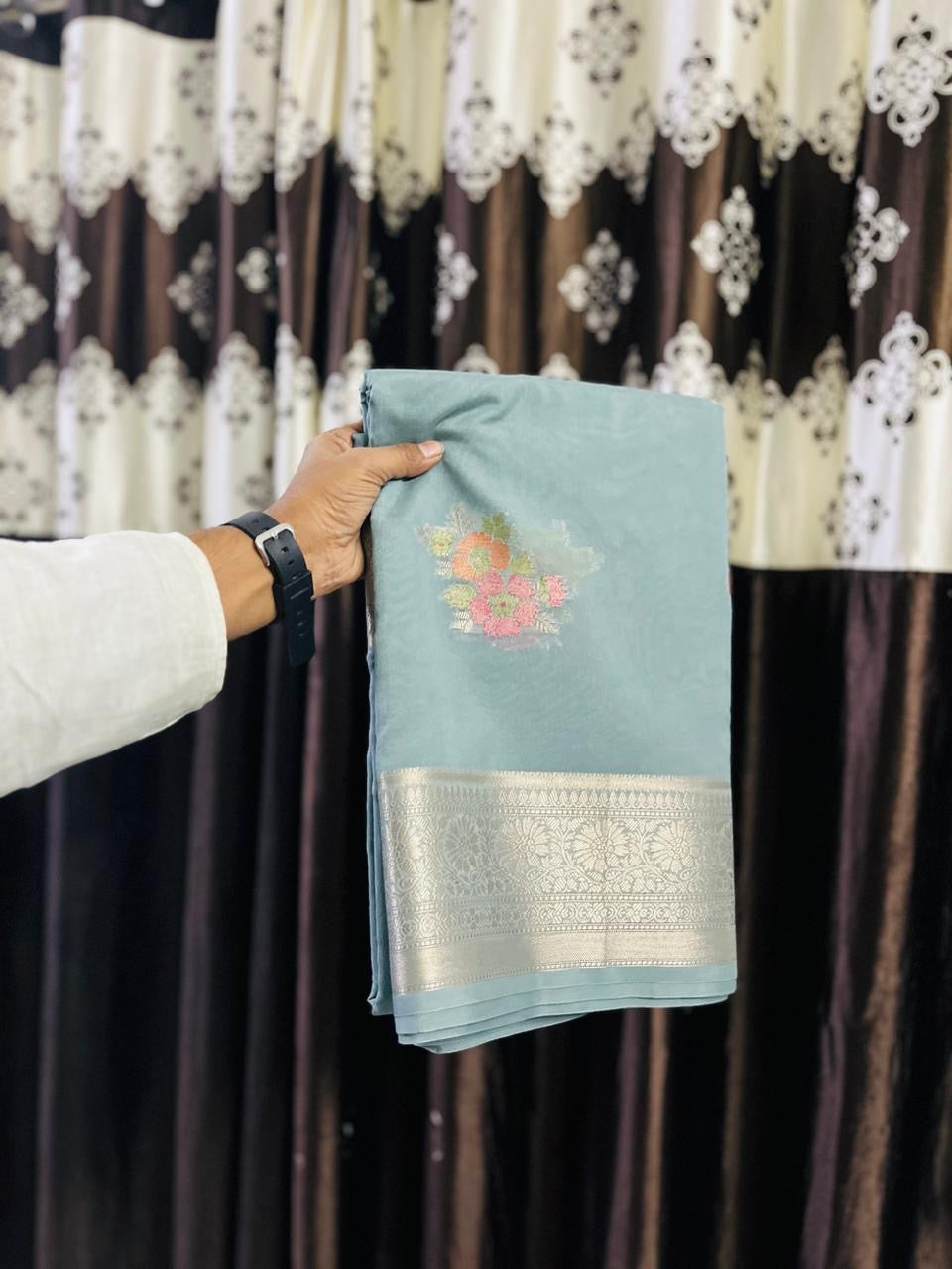 Banarasi Blend Khaddi Georgette Tilfi Saree