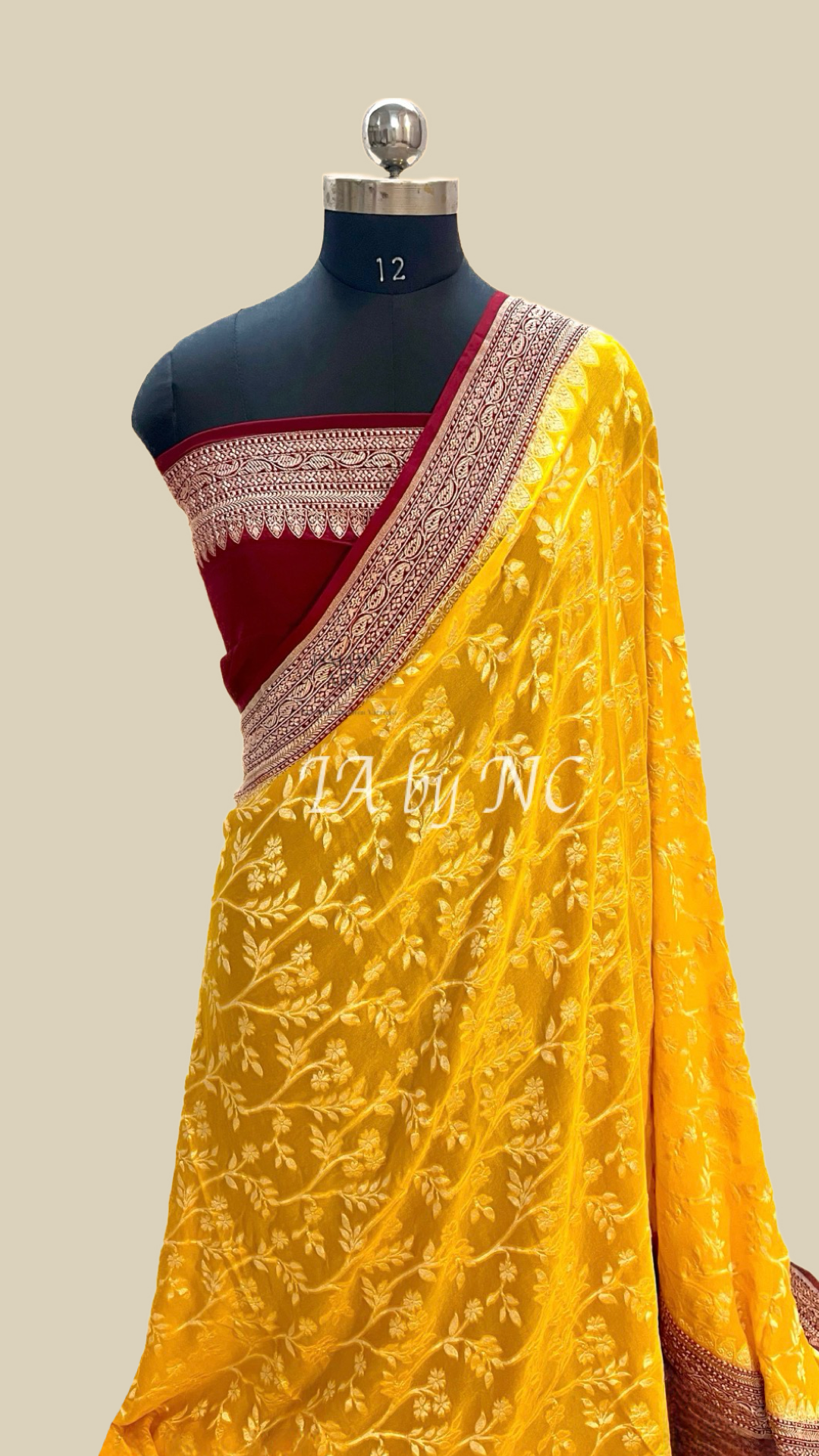 Amber Banarasi Pure Khaddi Georgette Saree