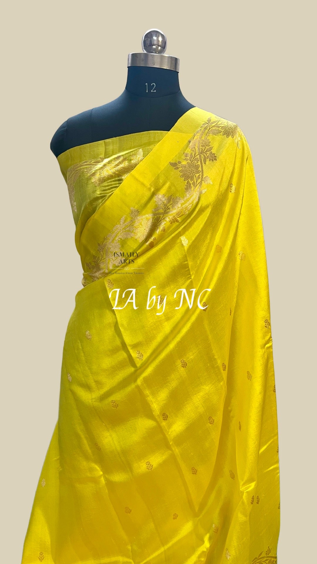 Bumblebee Banarasi Pure Katan Silk Mango Kadwa Saree