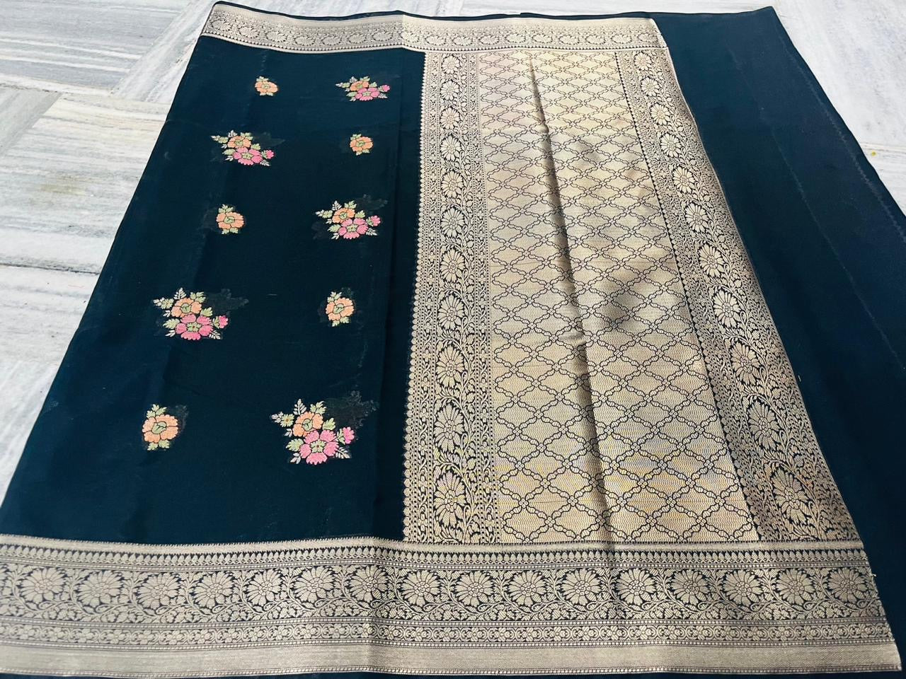 Banarasi Blend Khaddi Georgette Tilfi Saree