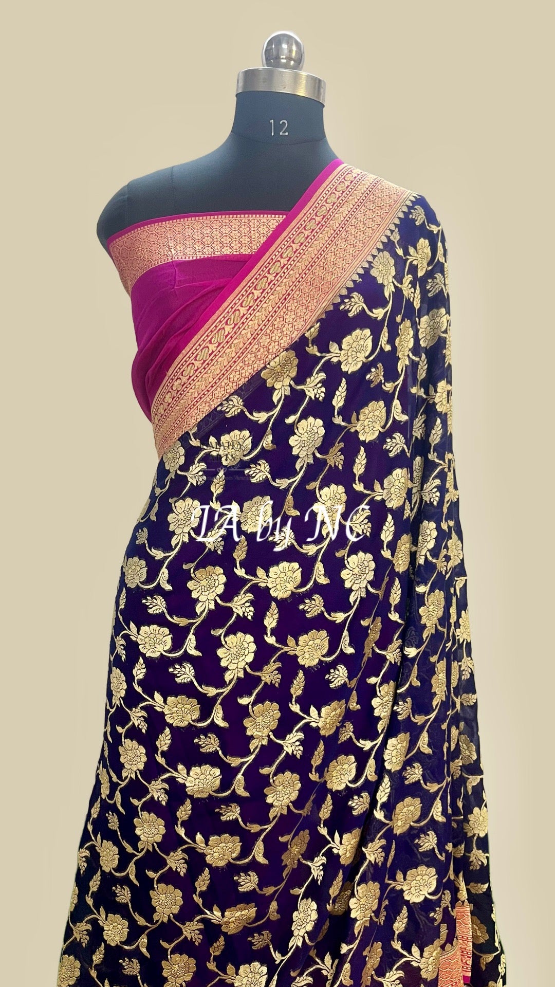 Space Banarasi Pure Khaddi Georgette Saree