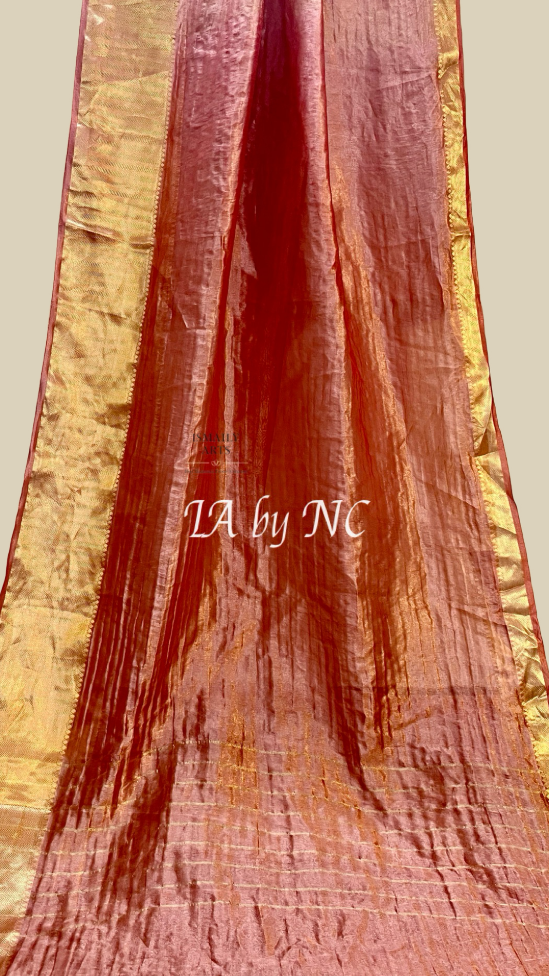 Scarlet Banarasi Pure Tissue Silk Saree