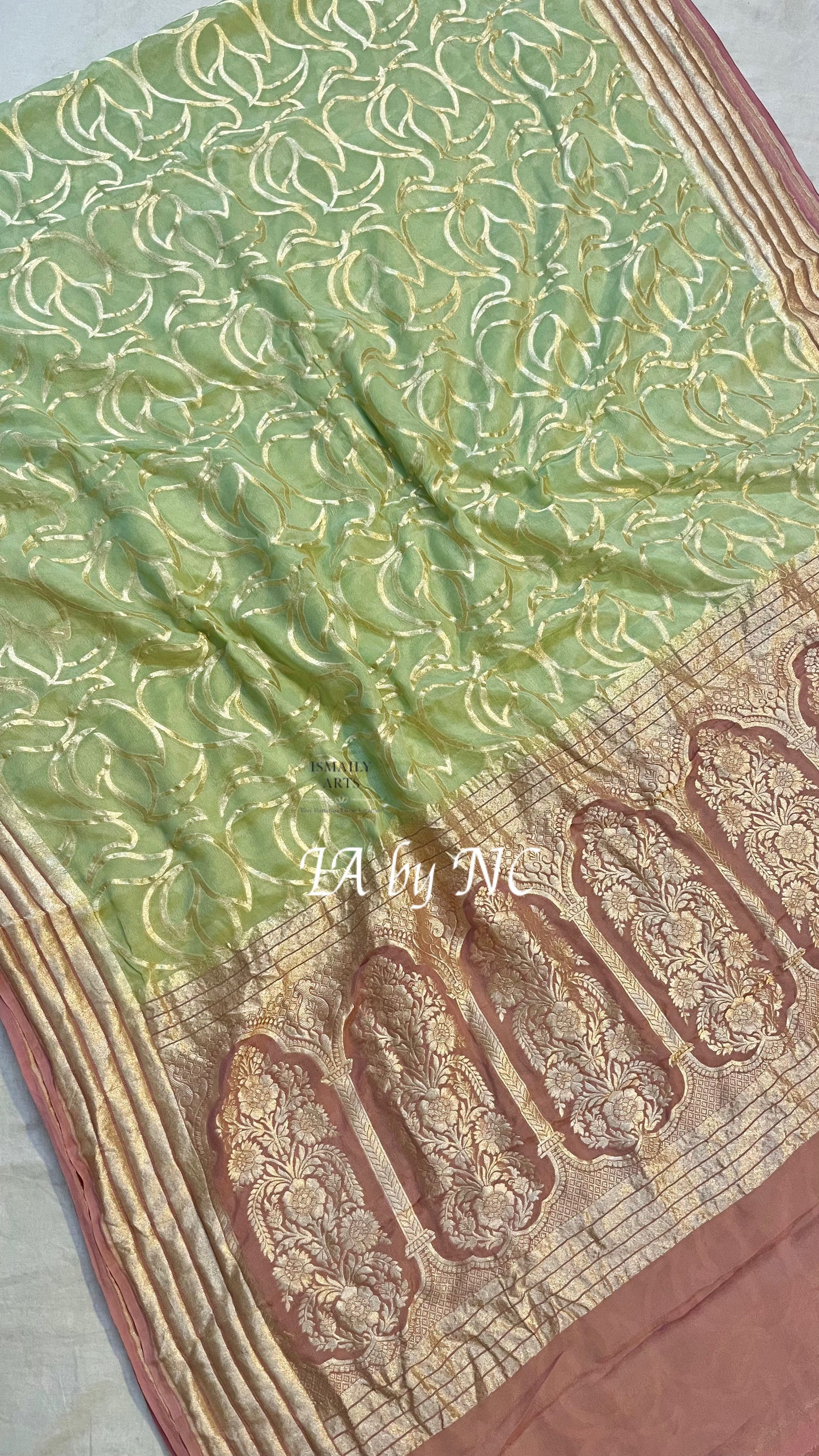Sage Banarasi Pure Khaddi Georgette Saree