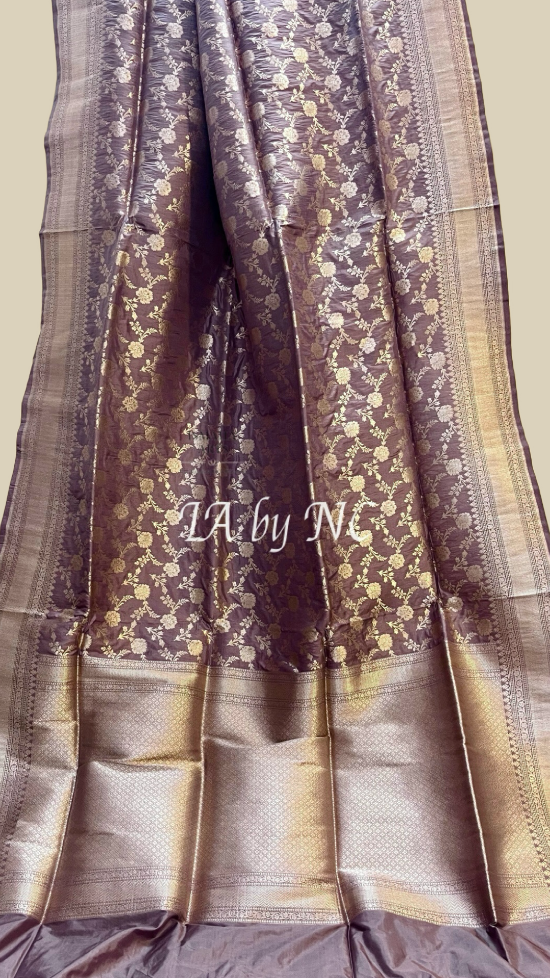 Mauve Banarasi Pure Katan Silk Pattu Saree