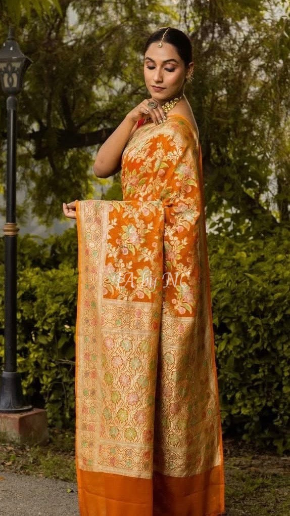 Honey Banarasi Pure Khaddi Georgette Saree
