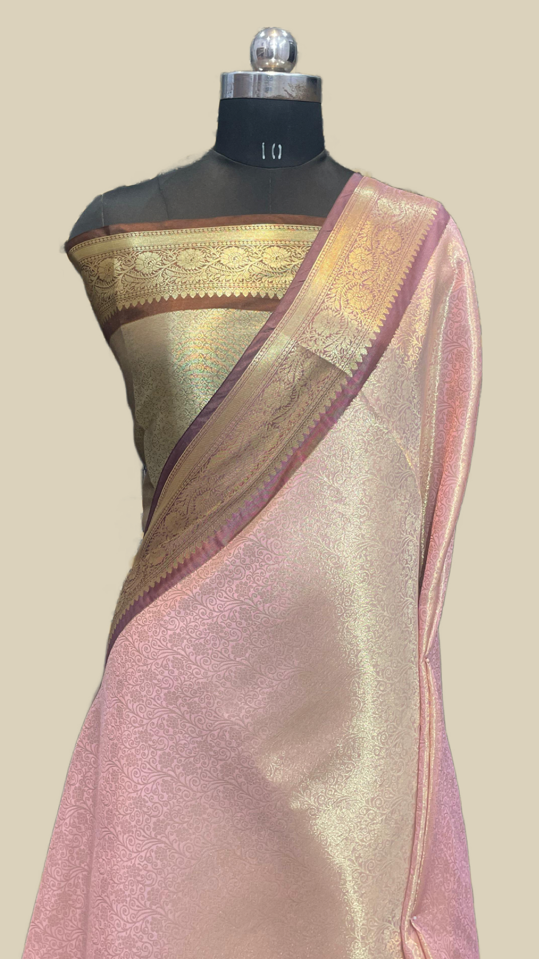 Banarasi Blend Zari Tissue Brocade Saree