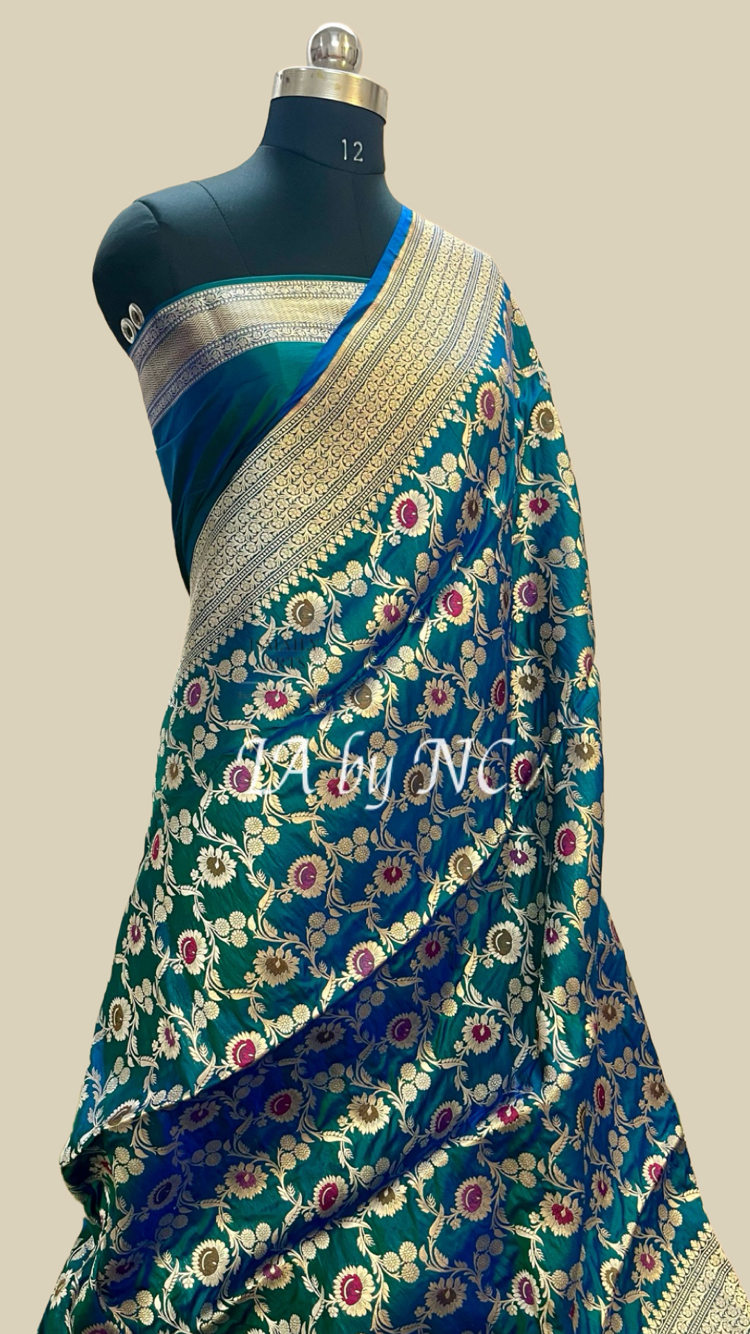 Prussian Banarasi Pure Katan Silk Meenakari Pattu Saree