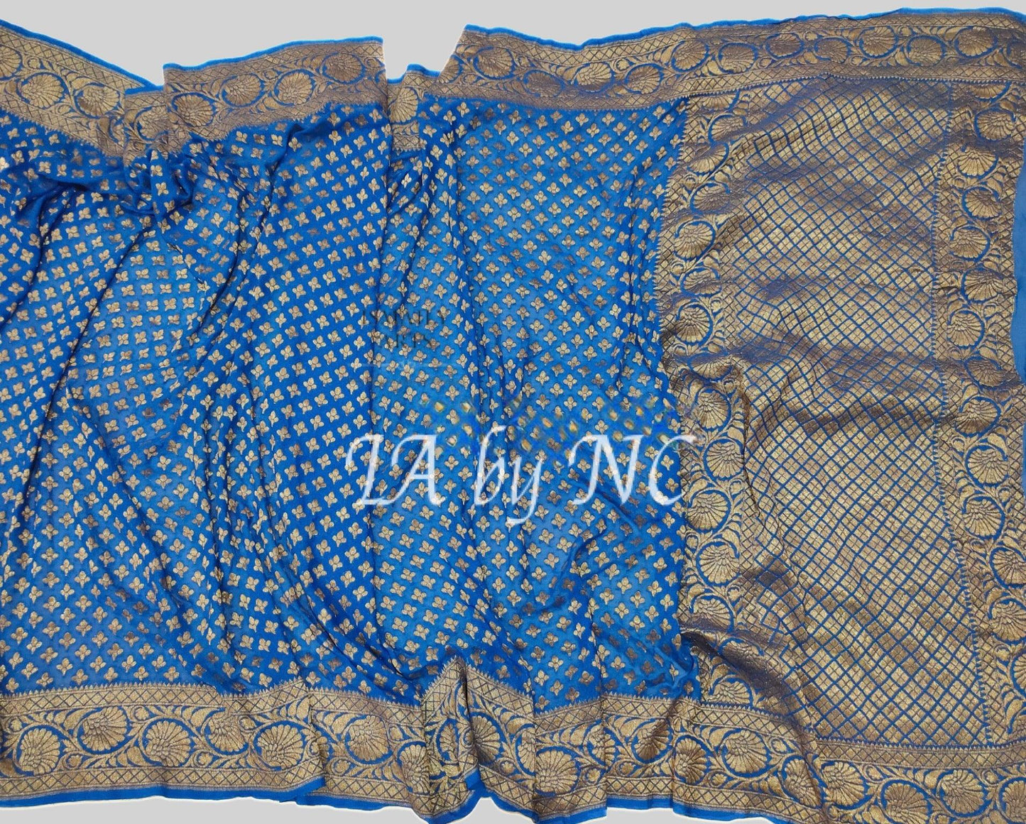 Sapphire Banarasi Pure Khaddi Georgette Saree