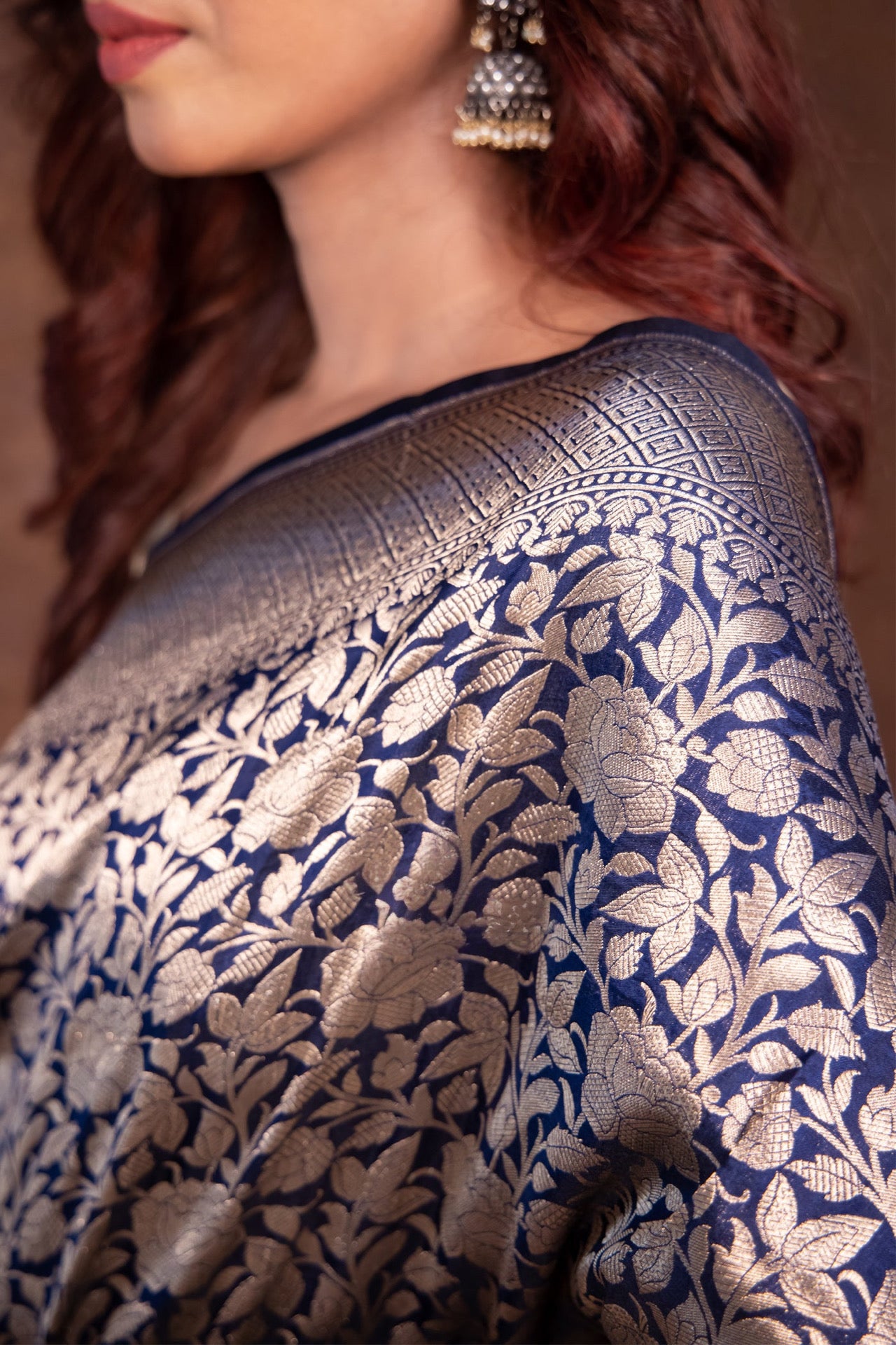 Space Banarasi Pure Katan Silk Brocade Saree