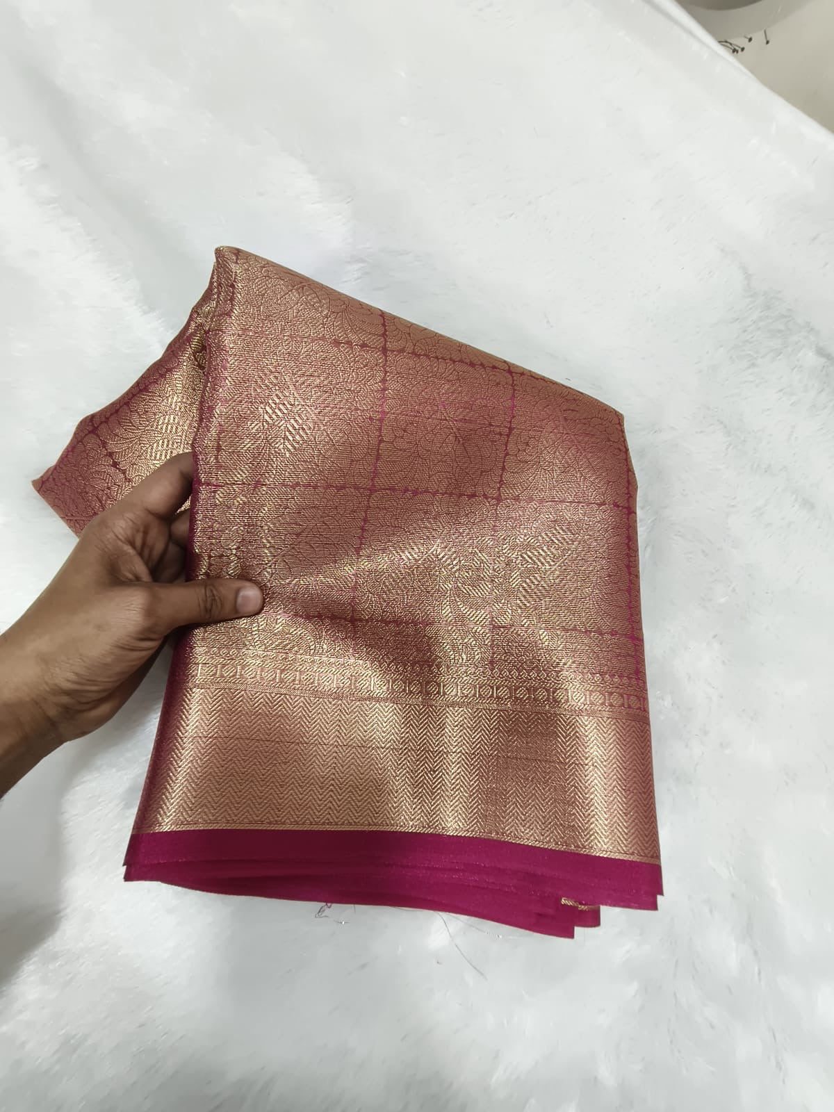 Deepika Padukone Inspired Banarasi Blend Tissue Brocade Saree