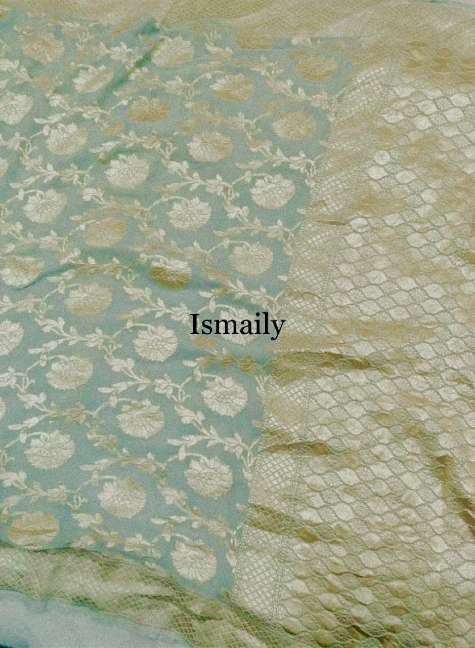Laurel Banarasi Pure Khaddi Georgette Saree
