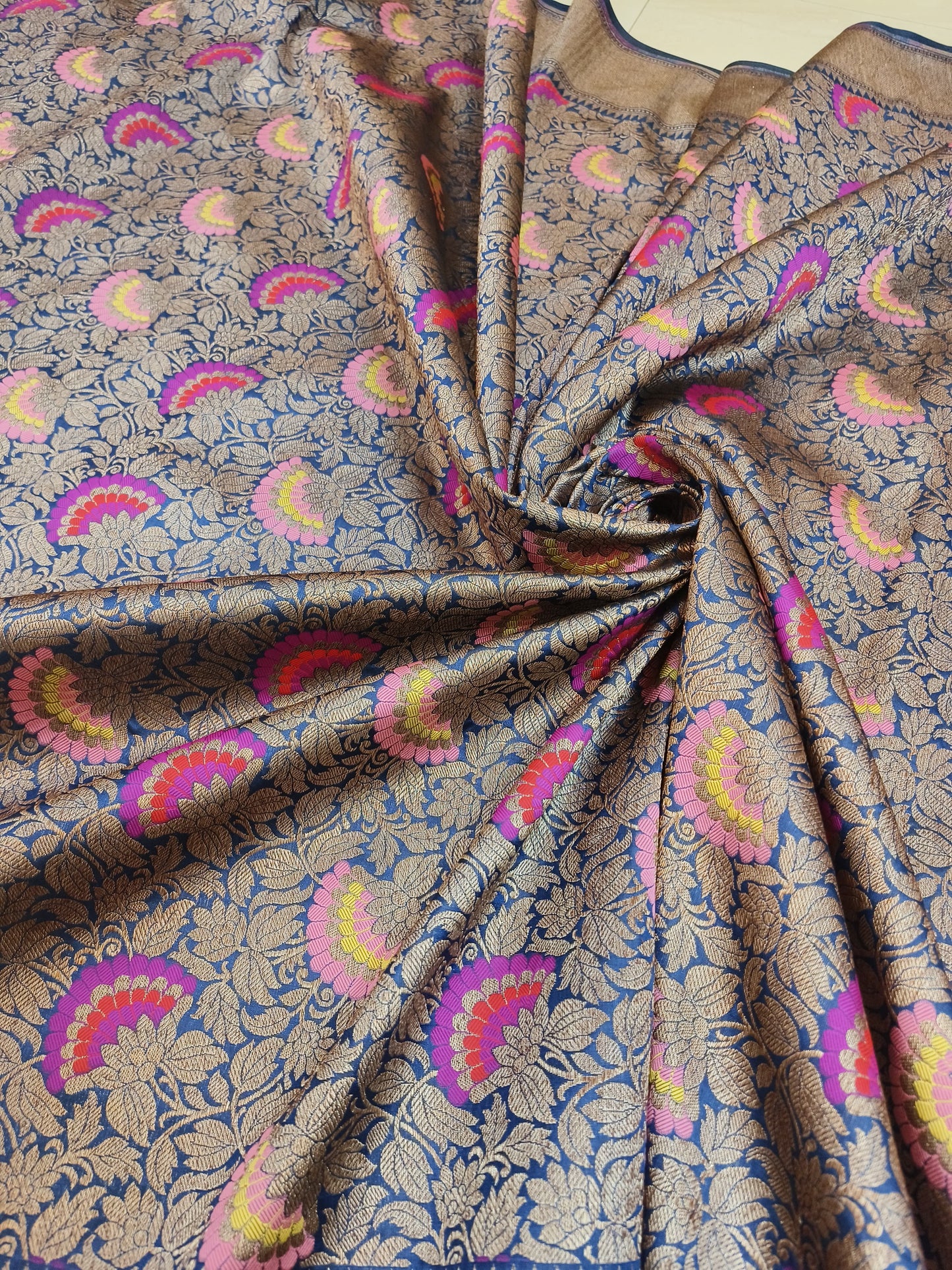 Nita Ambani’s Egyptian Banarasi Pure Katan Silk Meenakari Brocade Saree