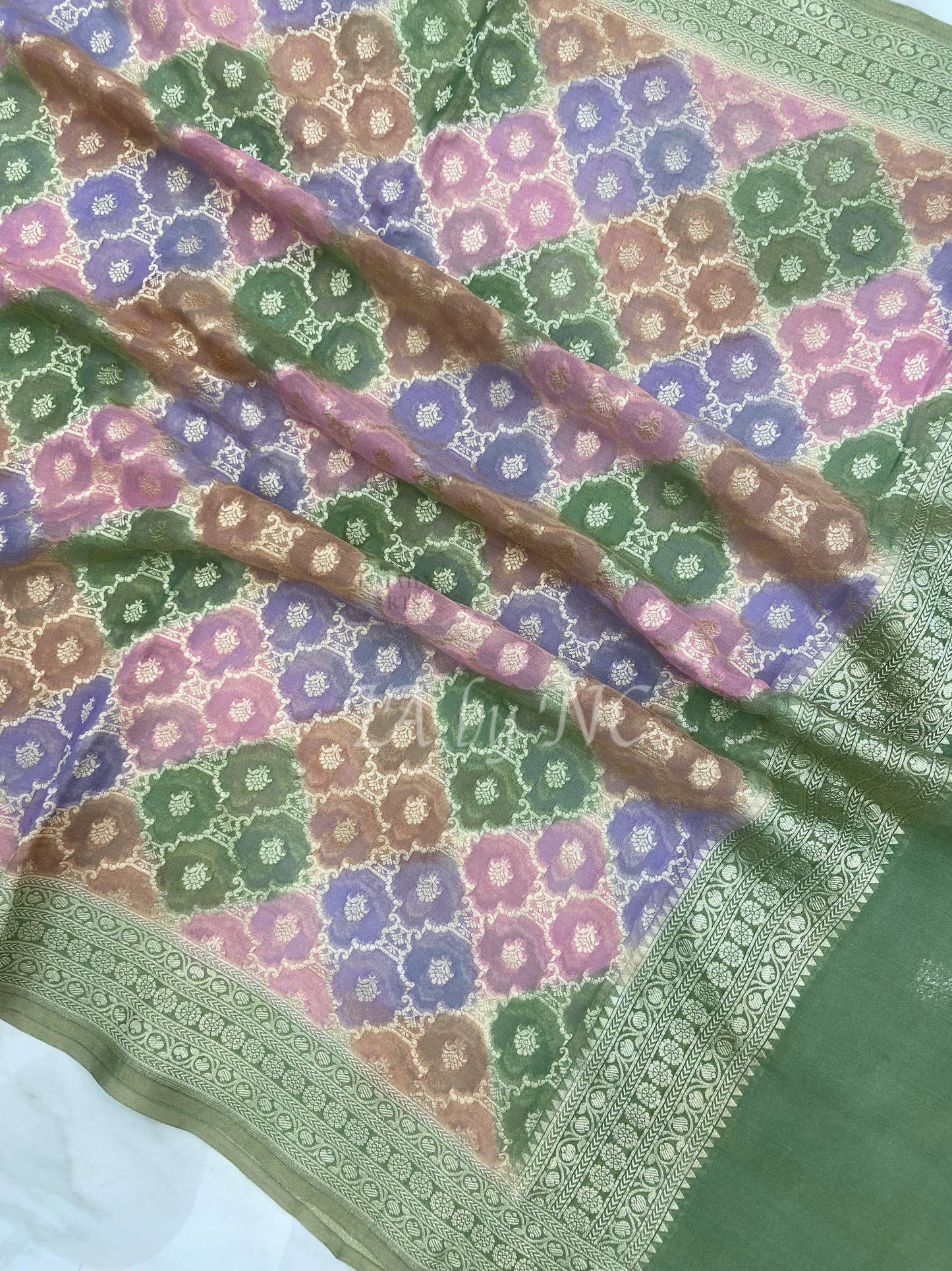 Banarasi Pure Khaddi Georgette Tissue Dupatta