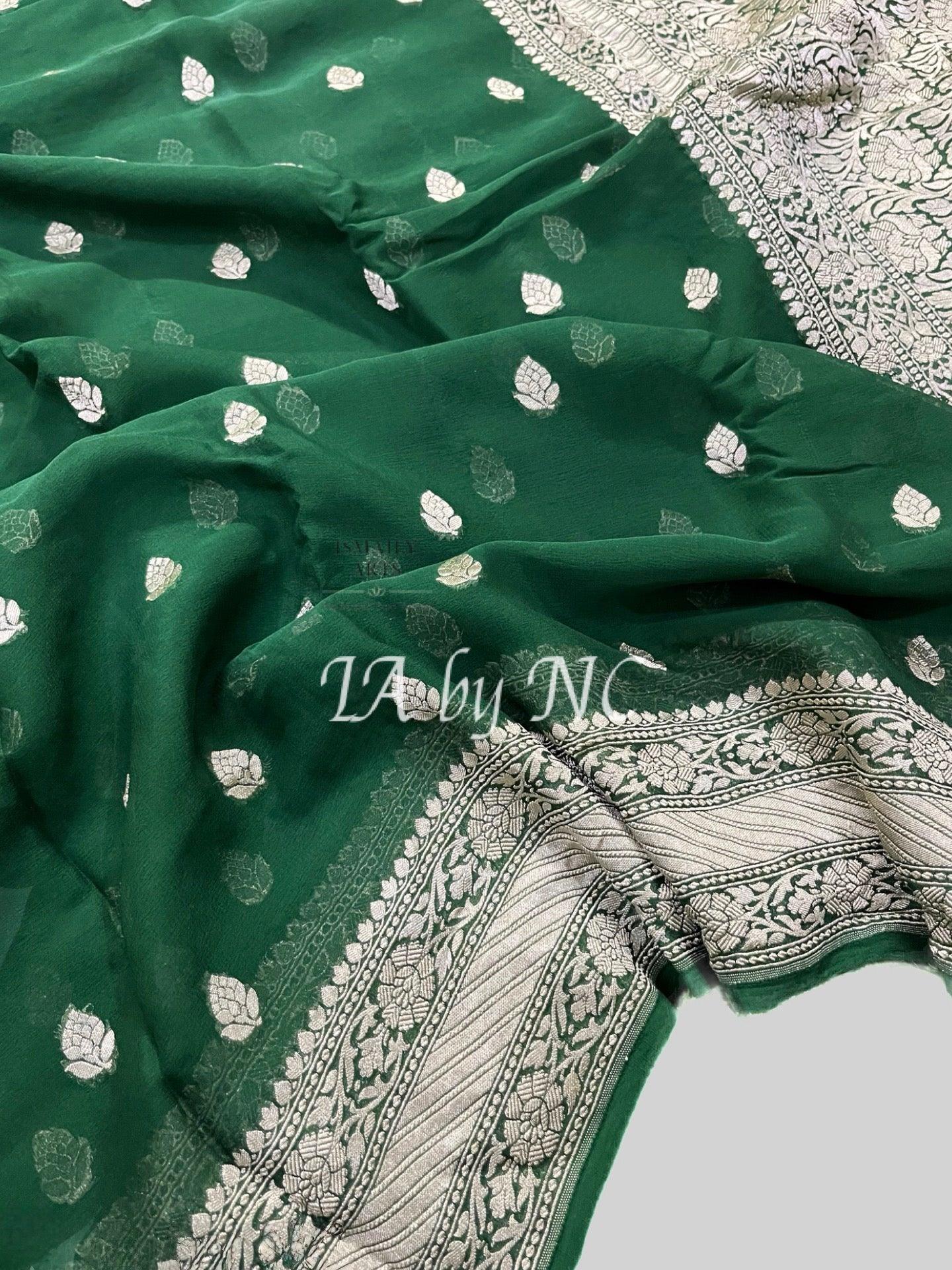 Sacramento Banarasi Pure Khaddi Georgette Saree