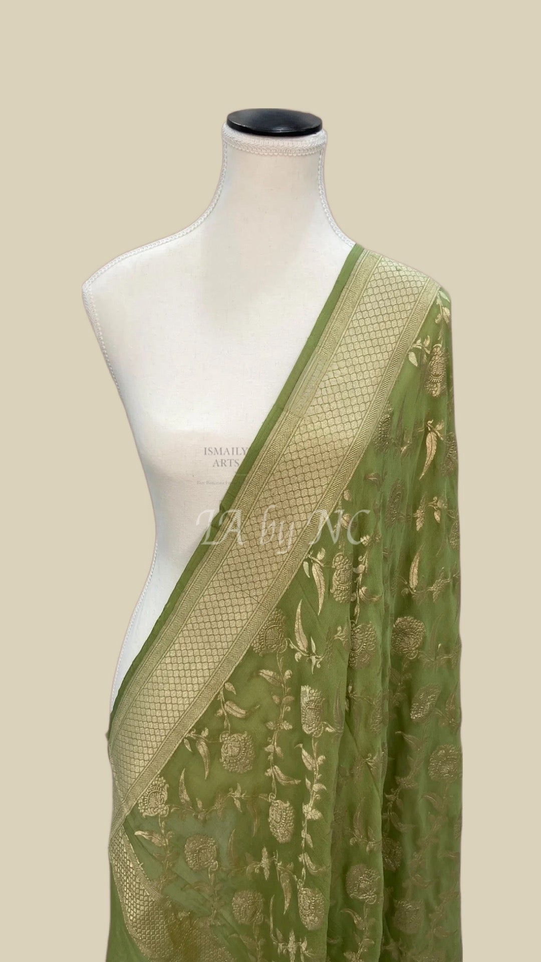Moss Banarasi Pure Khaddi Georgette Dupatta