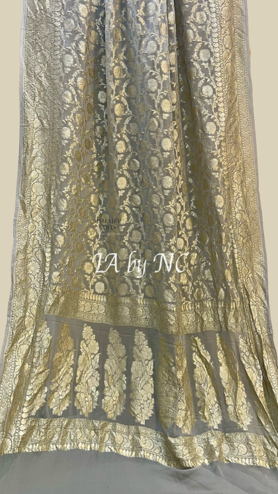 Stone Banarasi Pure Khaddi Georgette Saree