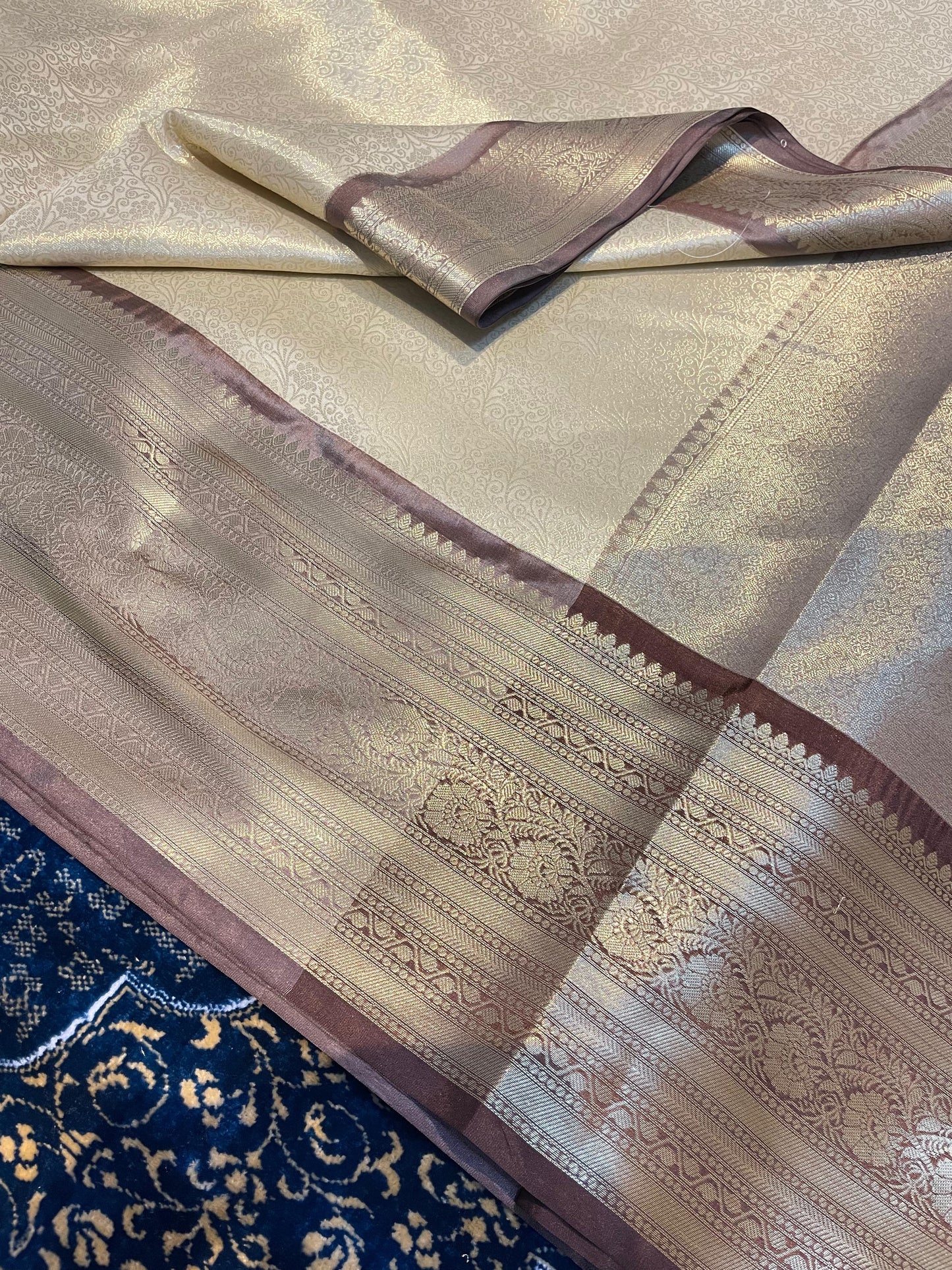 Banarasi Blend Zari Tissue Brocade Saree