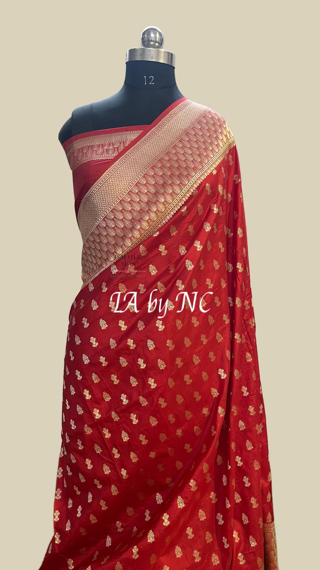 Crimson Banarasi Pure Katan Silk Pattu Saree
