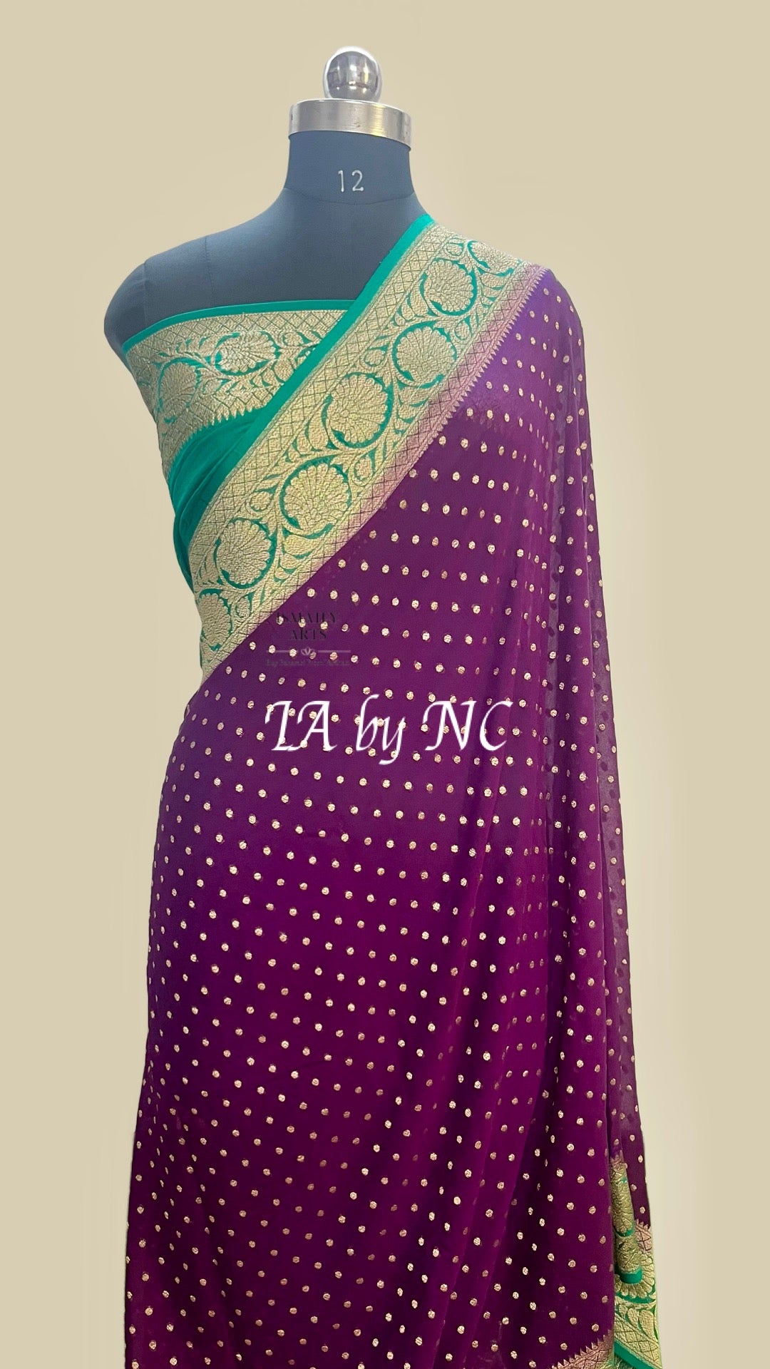 Byzantine Banarasi Pure Khaddi Georgette Saree