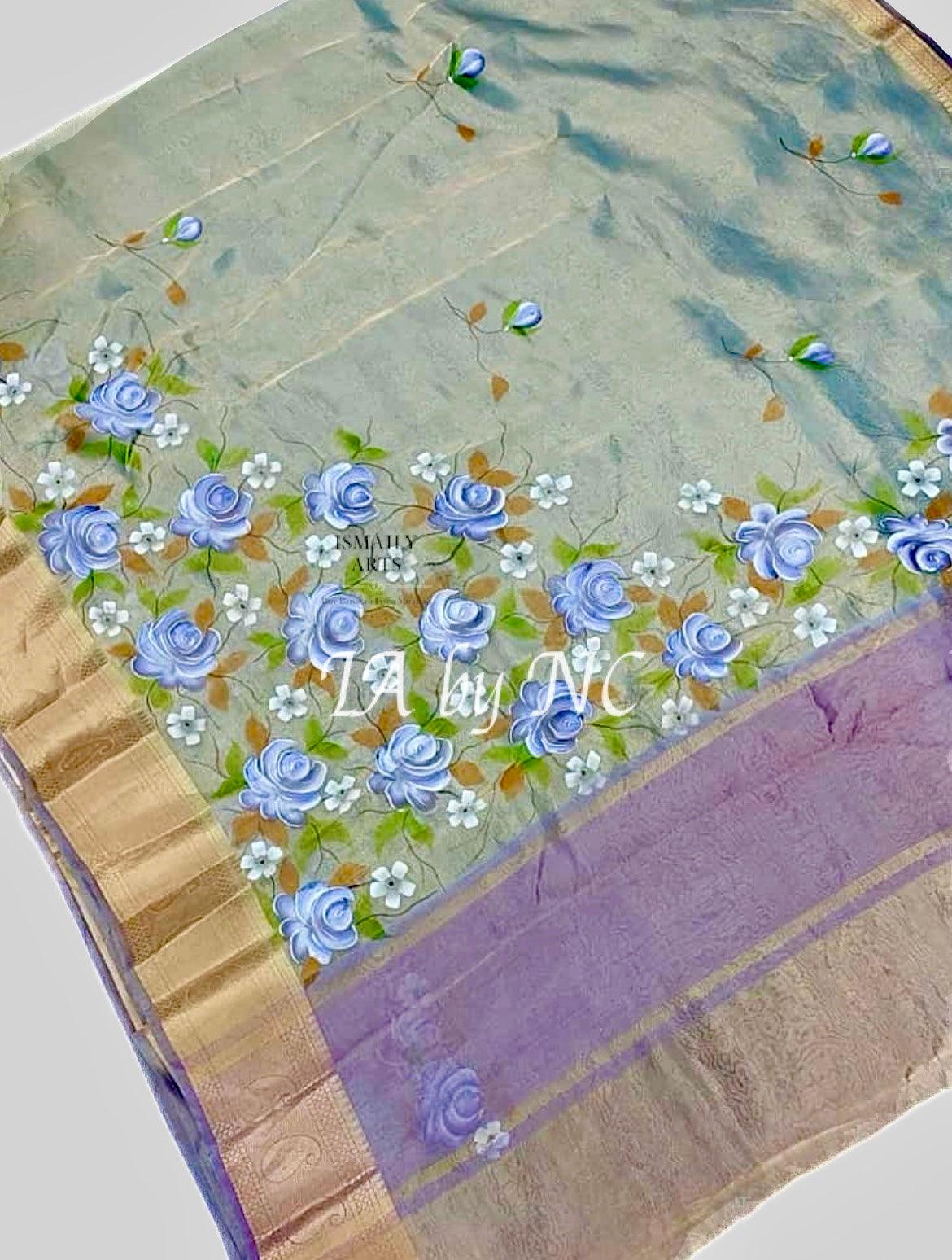 Teal Banarasi Pure Tissue Silk Saree