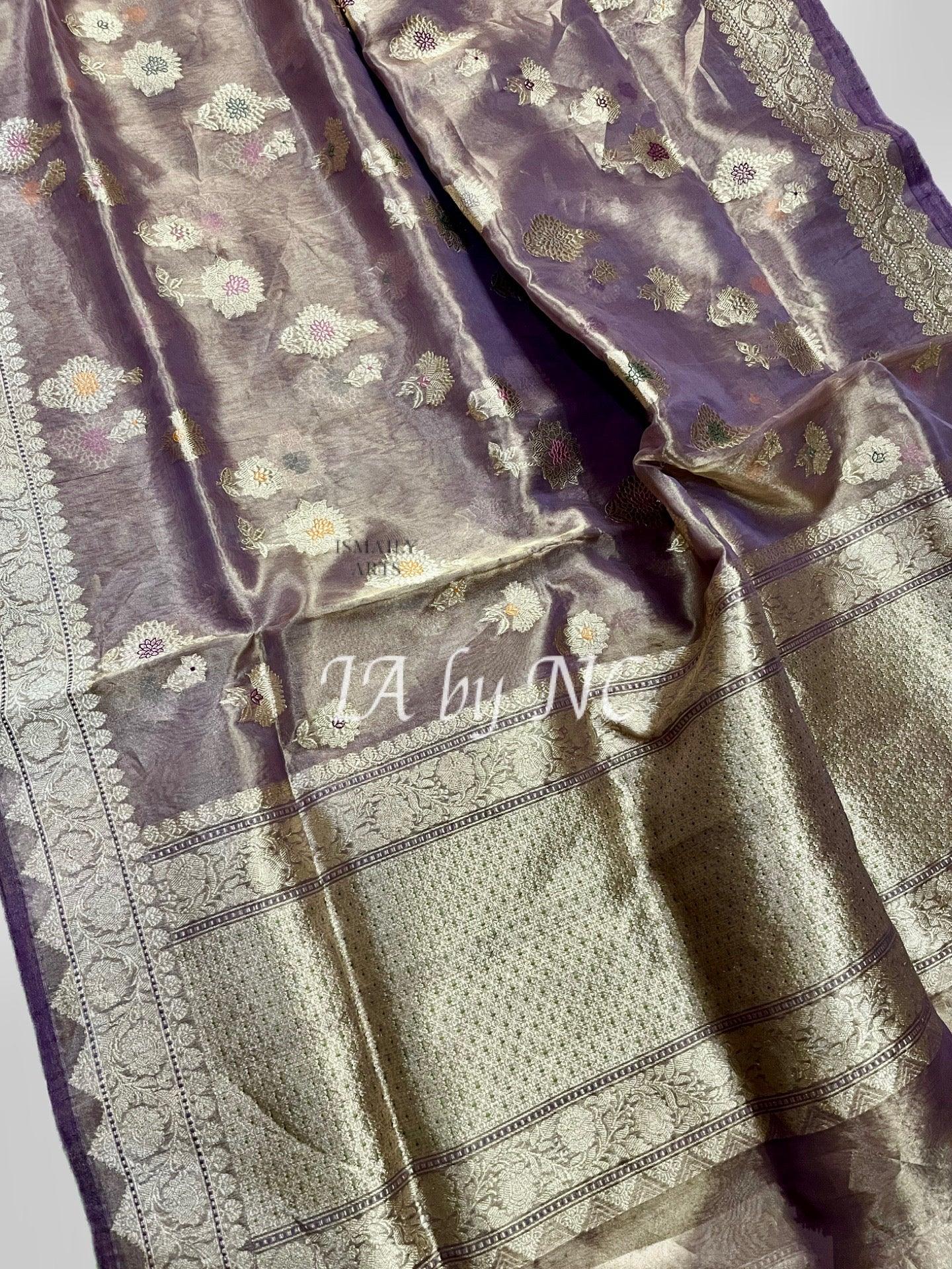 Byzantine Banarasi Pure Tissue Silk Kadwa Meenakari Saree