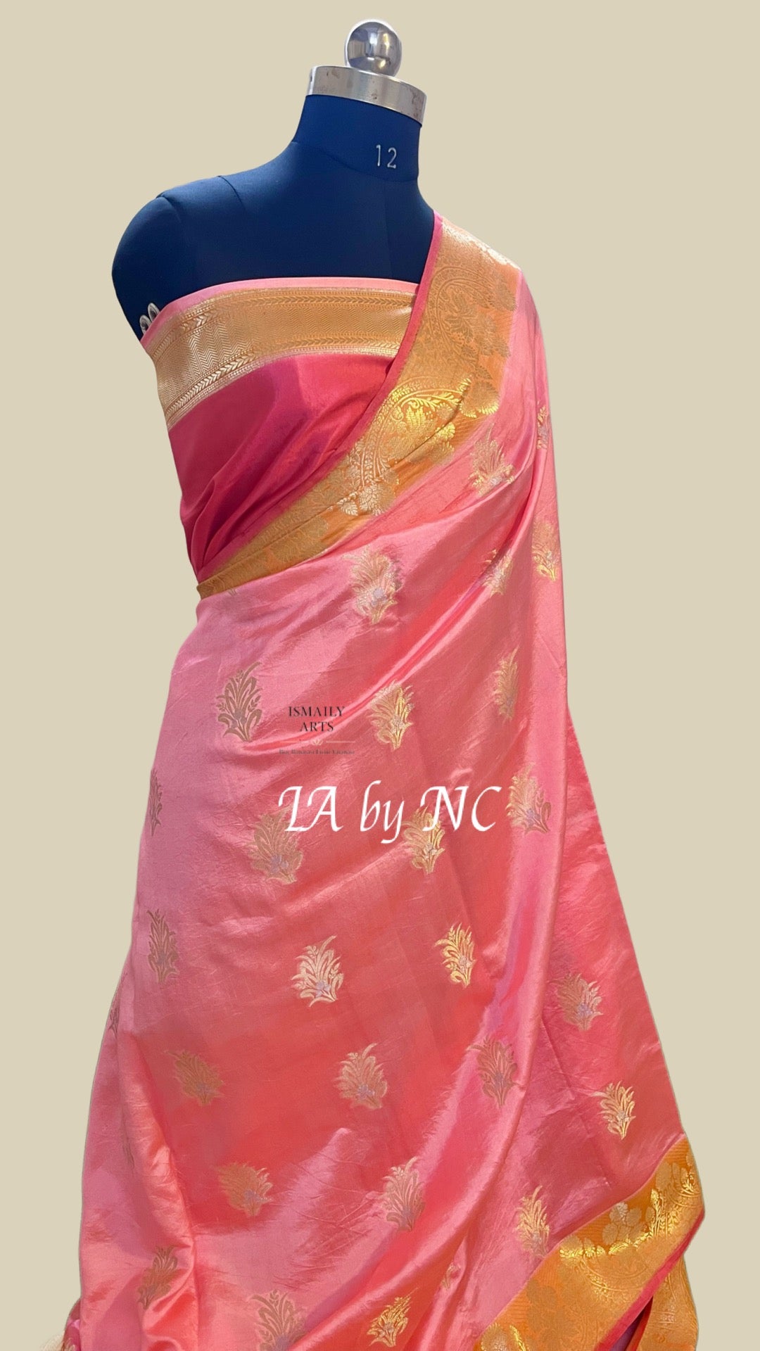 Punch Banarasi Pure Katan Silk Raw Mango Saree