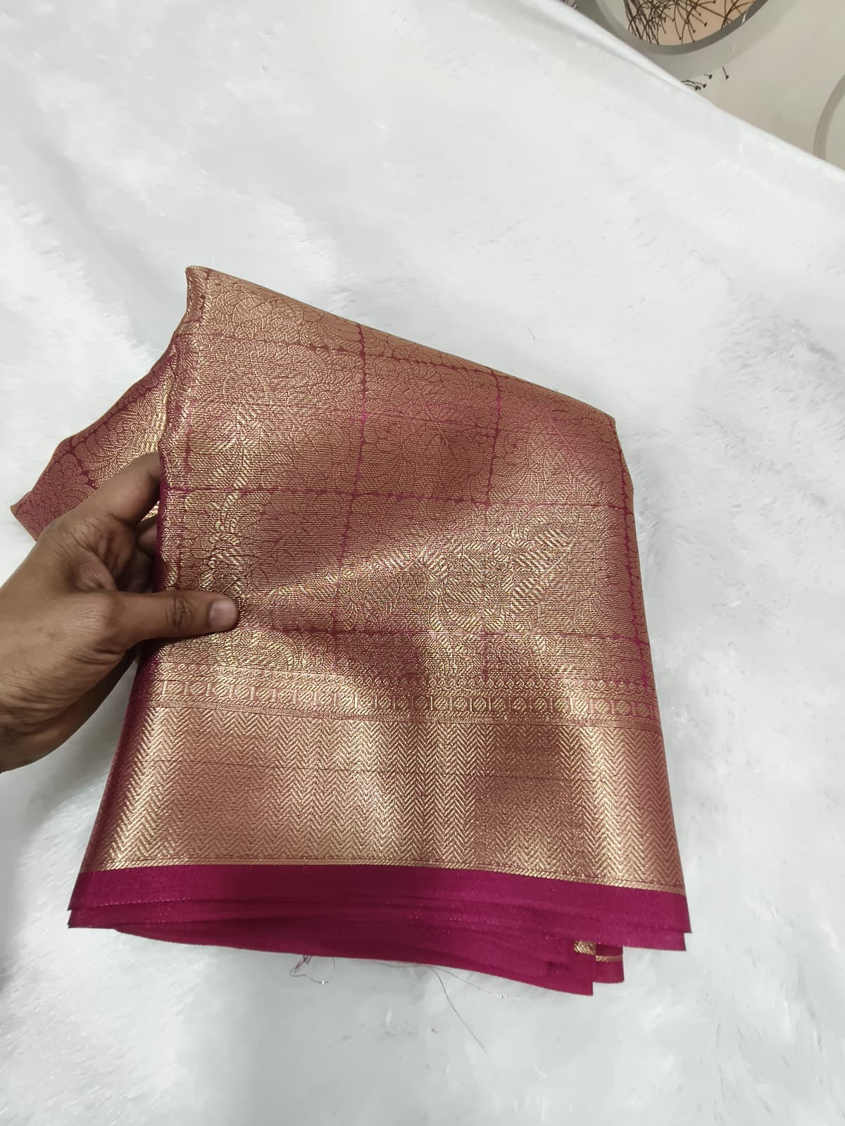 Deepika Padukone Inspired Banarasi Blend Tissue Brocade Saree