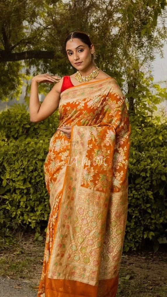 Honey Banarasi Pure Khaddi Georgette Saree