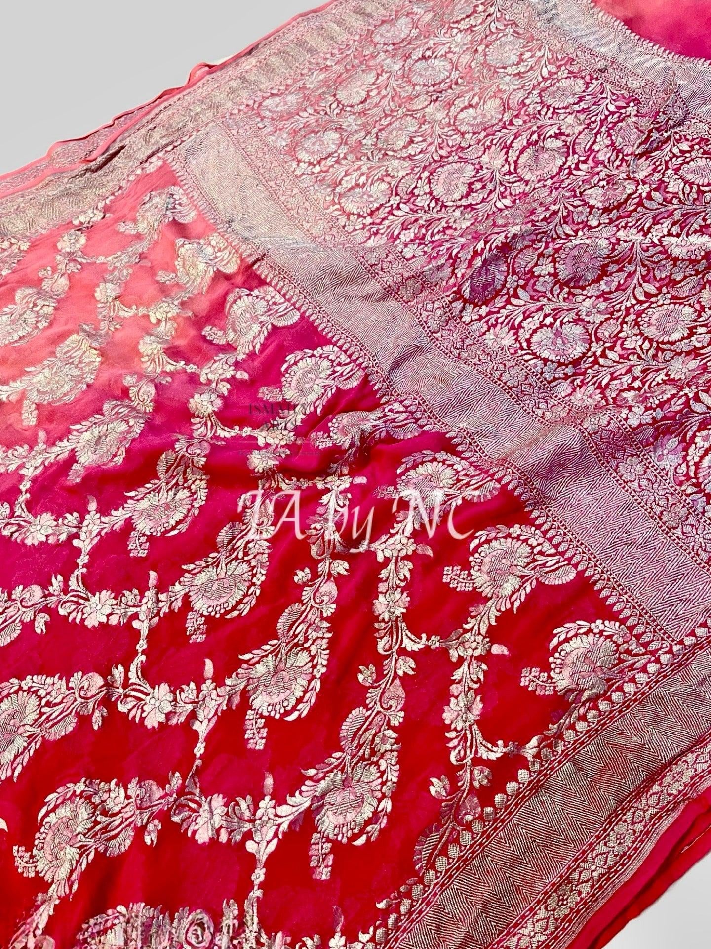 Imperial Banarasi Pure Khaddi Georgette Saree