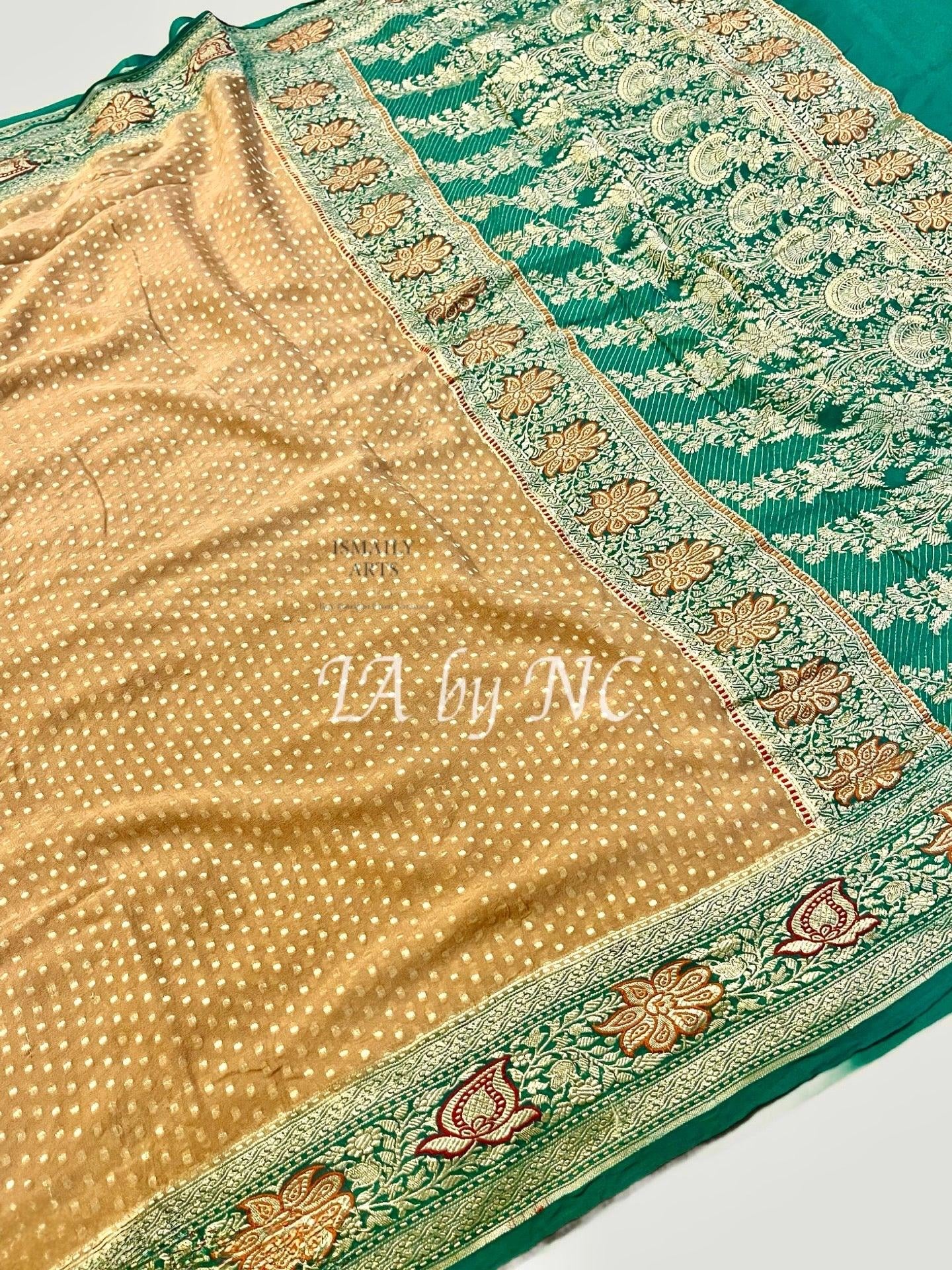 Dijon Banarasi Pure Khaddi Georgette Saree