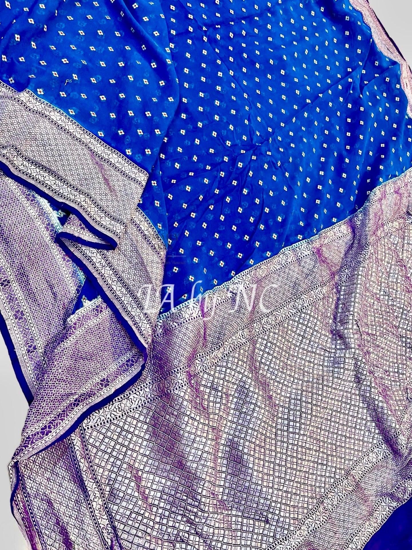 Egyptian Banarasi Pure Khaddi Georgette Saree