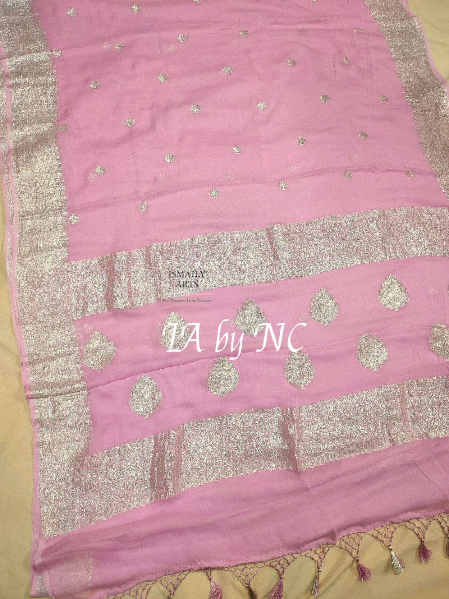 Baby Banarasi Pure Khaddi Georgette Kadwa Saree