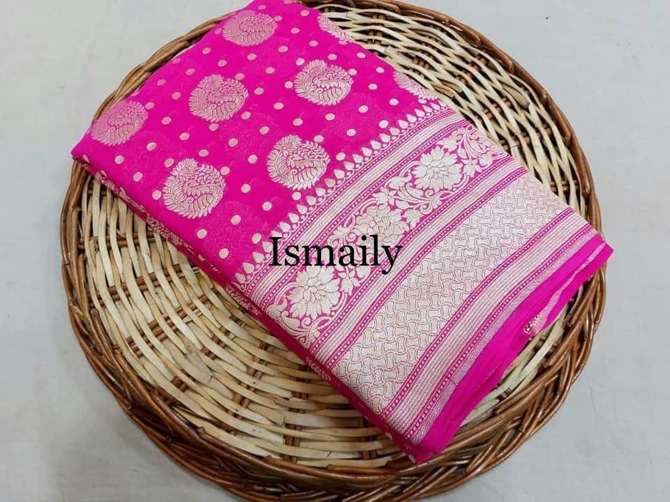 Hot Banarasi Pure Khaddi Georgette Saree