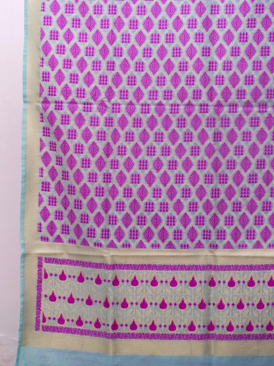 Baby Banarasi Premium Cotton Silk Jamdani Dress Materials