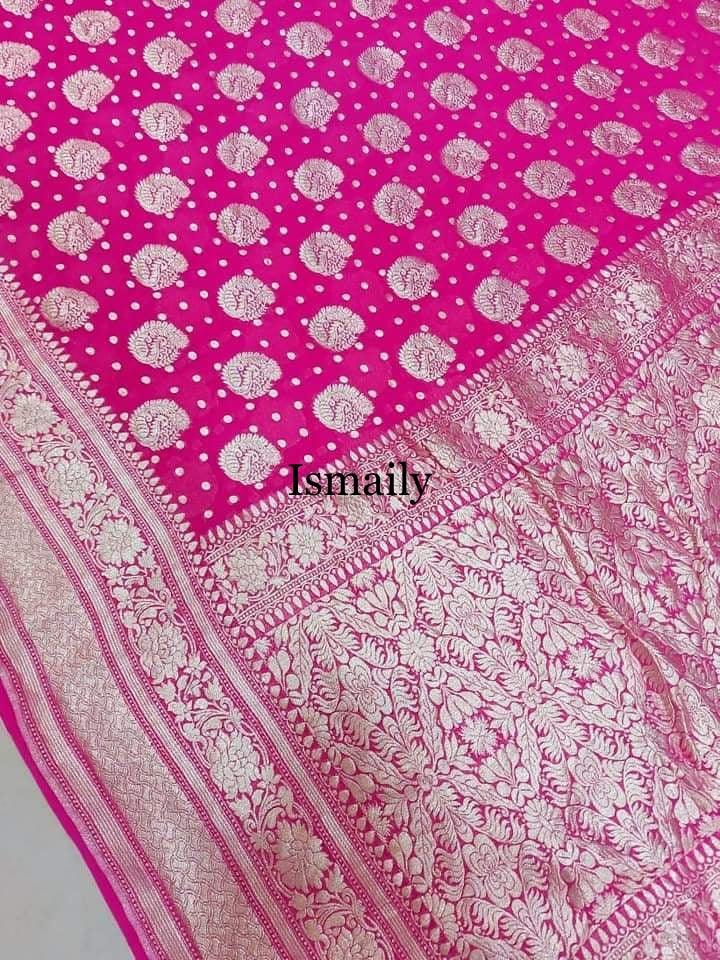 Hot Banarasi Pure Khaddi Georgette Saree