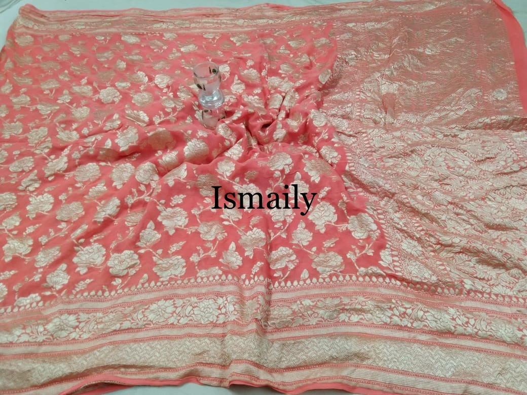 Punch Banarasi Pure Khaddi Georgette Saree